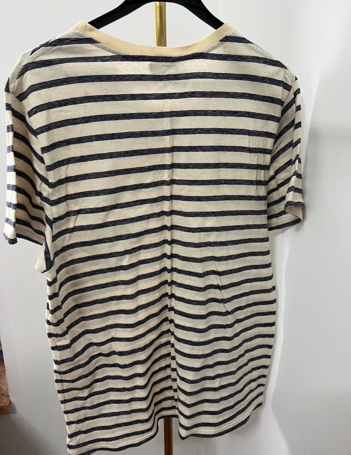 Saint Laurent Paris × Yves Saint Laurent SAINT LAURENT SS22 striped round neck short sleeve T-shirt Size US M / EU 48-50 / 2 - 2 Thumbnail