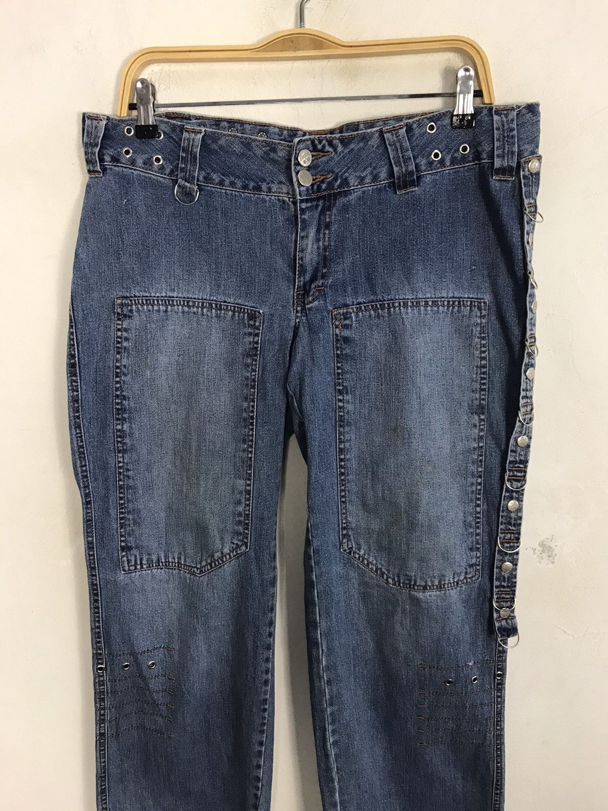 Japanese Brand Golstt Basic Wear Bushpant Indigo Denim Baggy Size US 35 - 3 Thumbnail