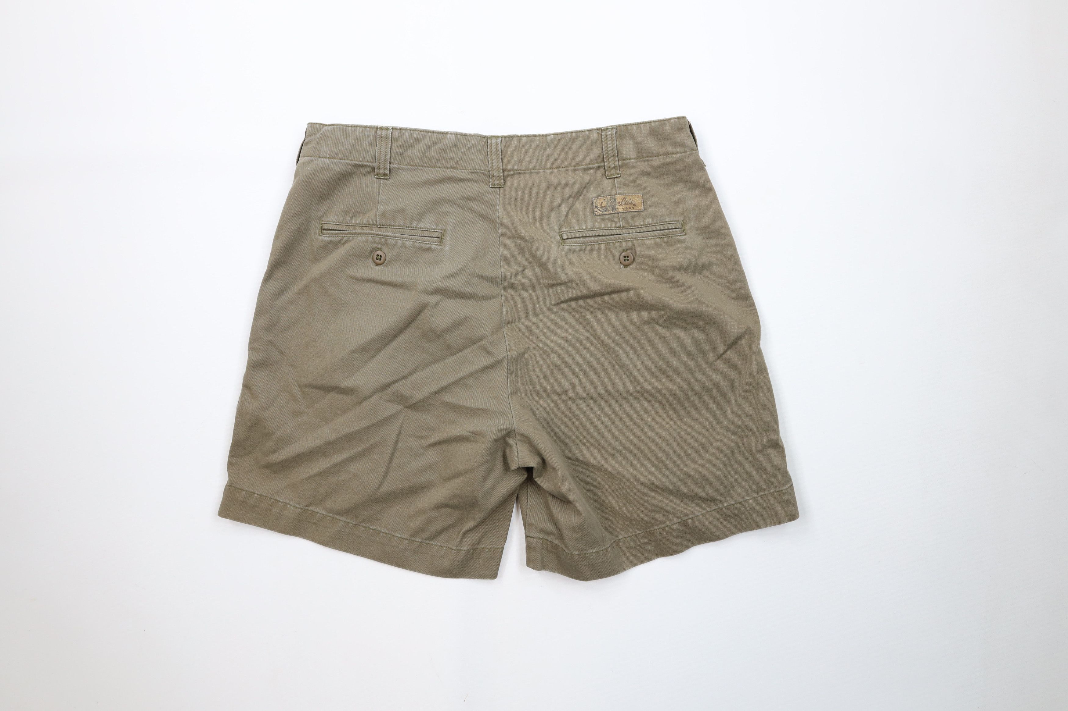 Cabelas × Vintage Vintage 90s Cabelas Above Knee Chino Shorts Breen Cotton Size US 34 / EU 50 - 9 Thumbnail