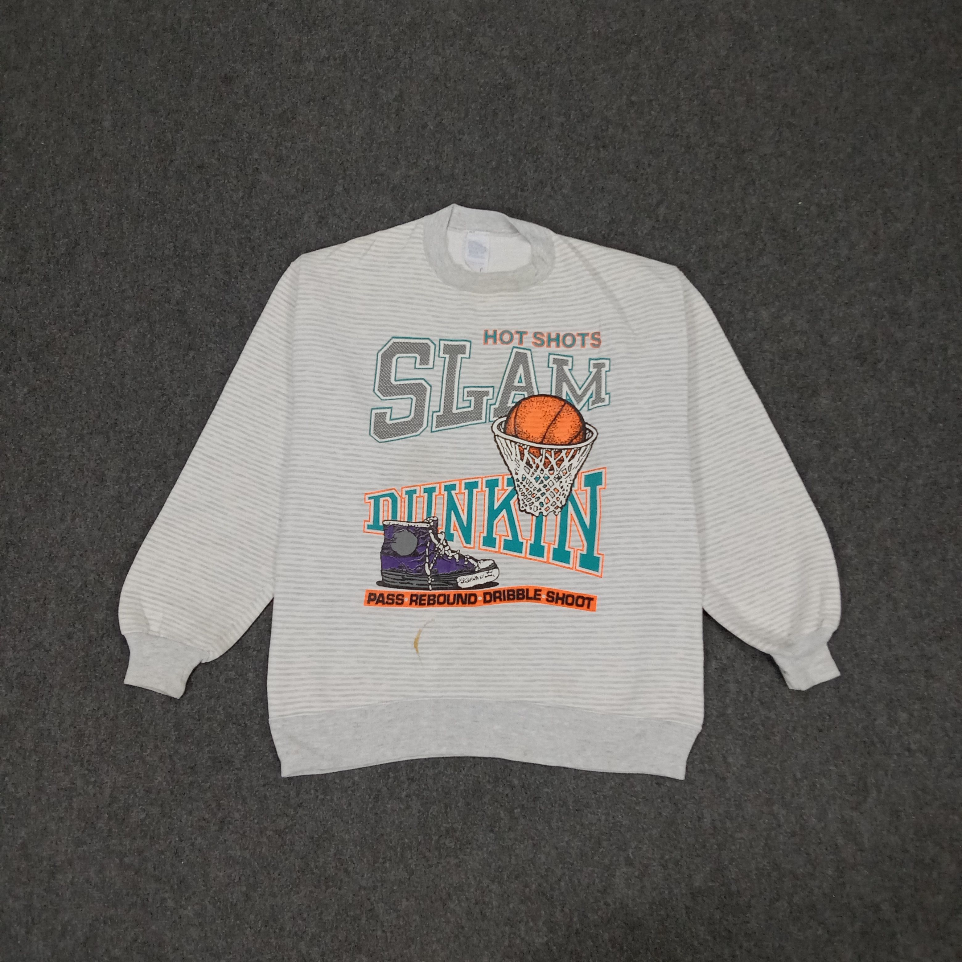 Vintage 90's Hot Shot Slam Dunkin Sportwear Style Sweatshirt