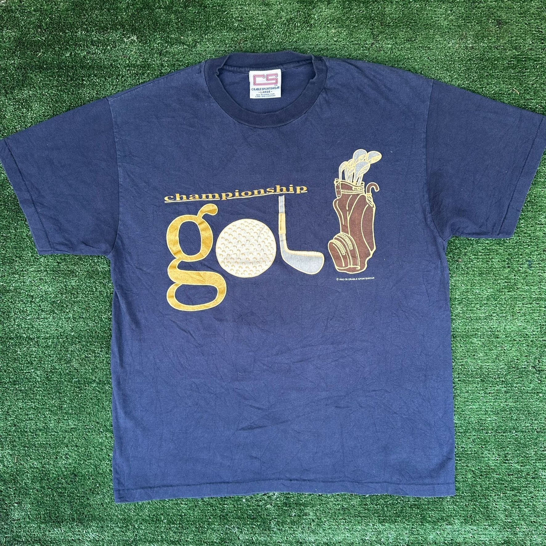 Vintage Vintage 90s Golf Championship T-Shirt Navy L Single Stitch 1 Size US L / EU 52-54 / 3 - 1 Thumbnail