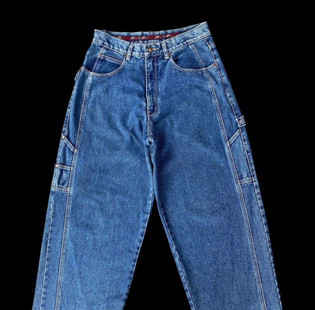 JNCO × Pelle Pelle × Vintage RARE VTG 90S PELLE PELLE M.BUCHANAN BAGGY WIDELEG JNCO STYLE Size US 30 / EU 46 - 6 Thumbnail