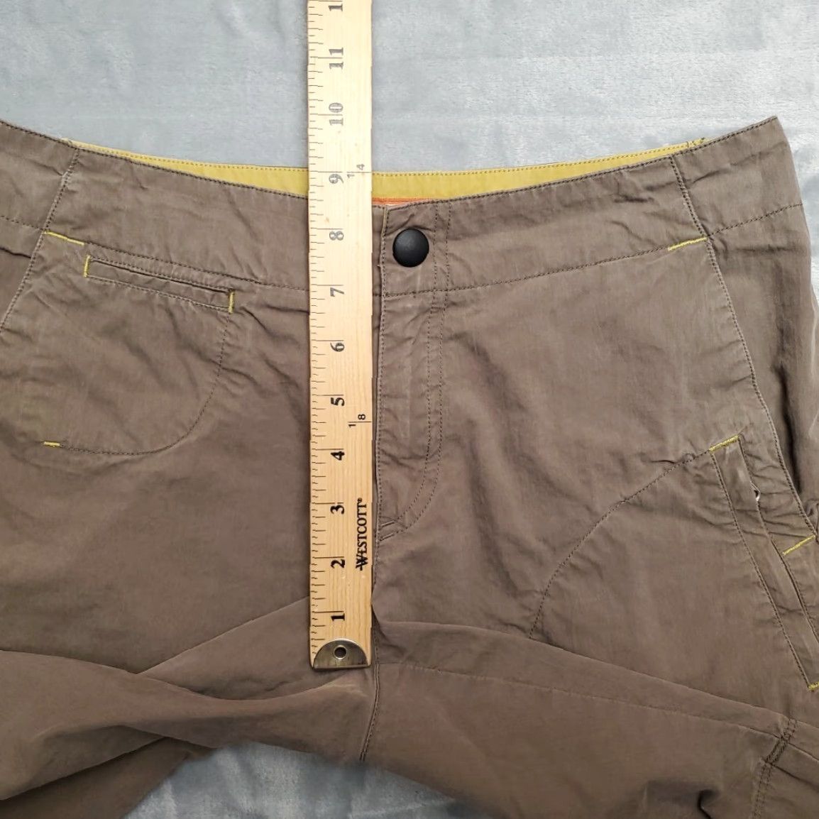 Vintage REI Shorts Women 6 Brown Cotton Nylon Blend Lightweight Cargo Pocket Hiking Gorp Size 28" / US 6 / IT 42 - 6 Thumbnail