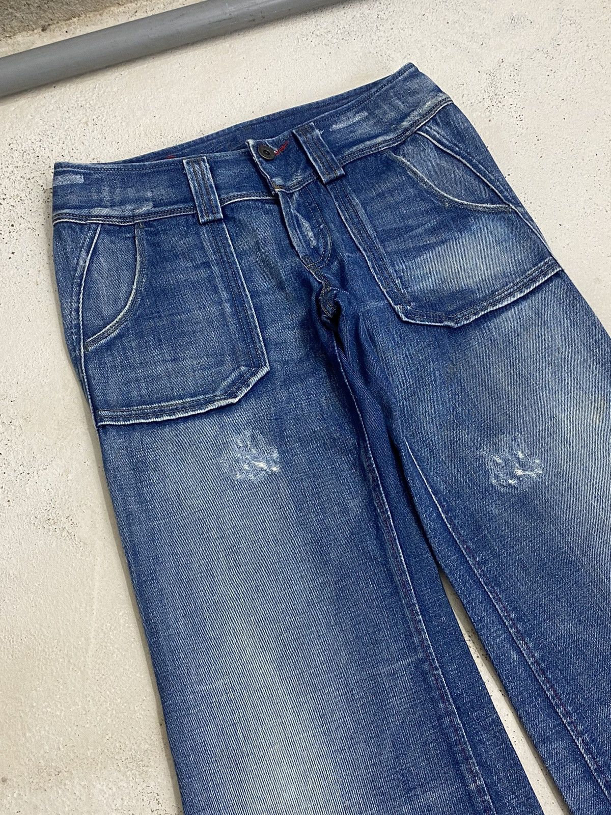 Diesel × JNCO Diesel Italy Designer Style Baggy Loose Fit Low Rise Size US 27 - 4 Thumbnail