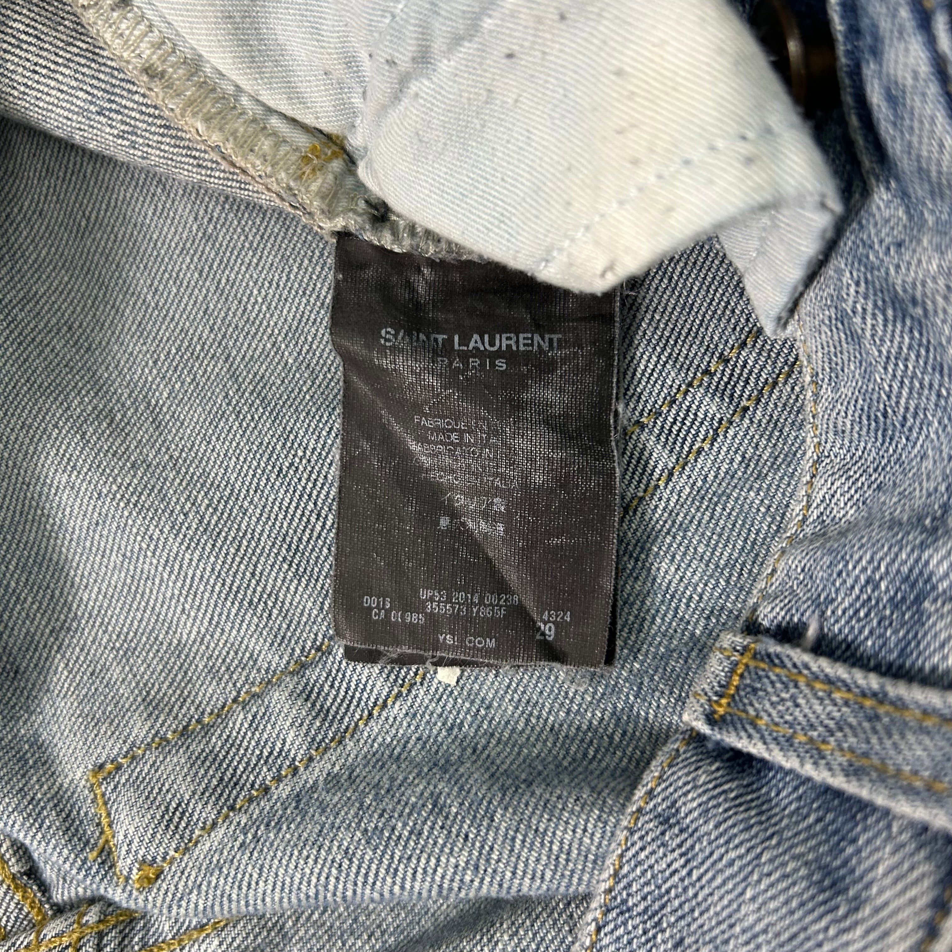Saint Laurent Paris Saint Laurent Classic Light Blue Denim Skinny Jeans Size US 31 - 6 Thumbnail