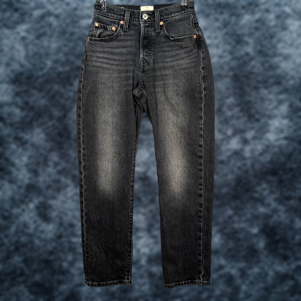 Levi's Levi's 501 Jeans Womens 24x30 Black Denim High-Waisted Straight Leg Vintage No 90s (Adult) Womens Jeans Size 42" / US 20 - 1 Thumbnail