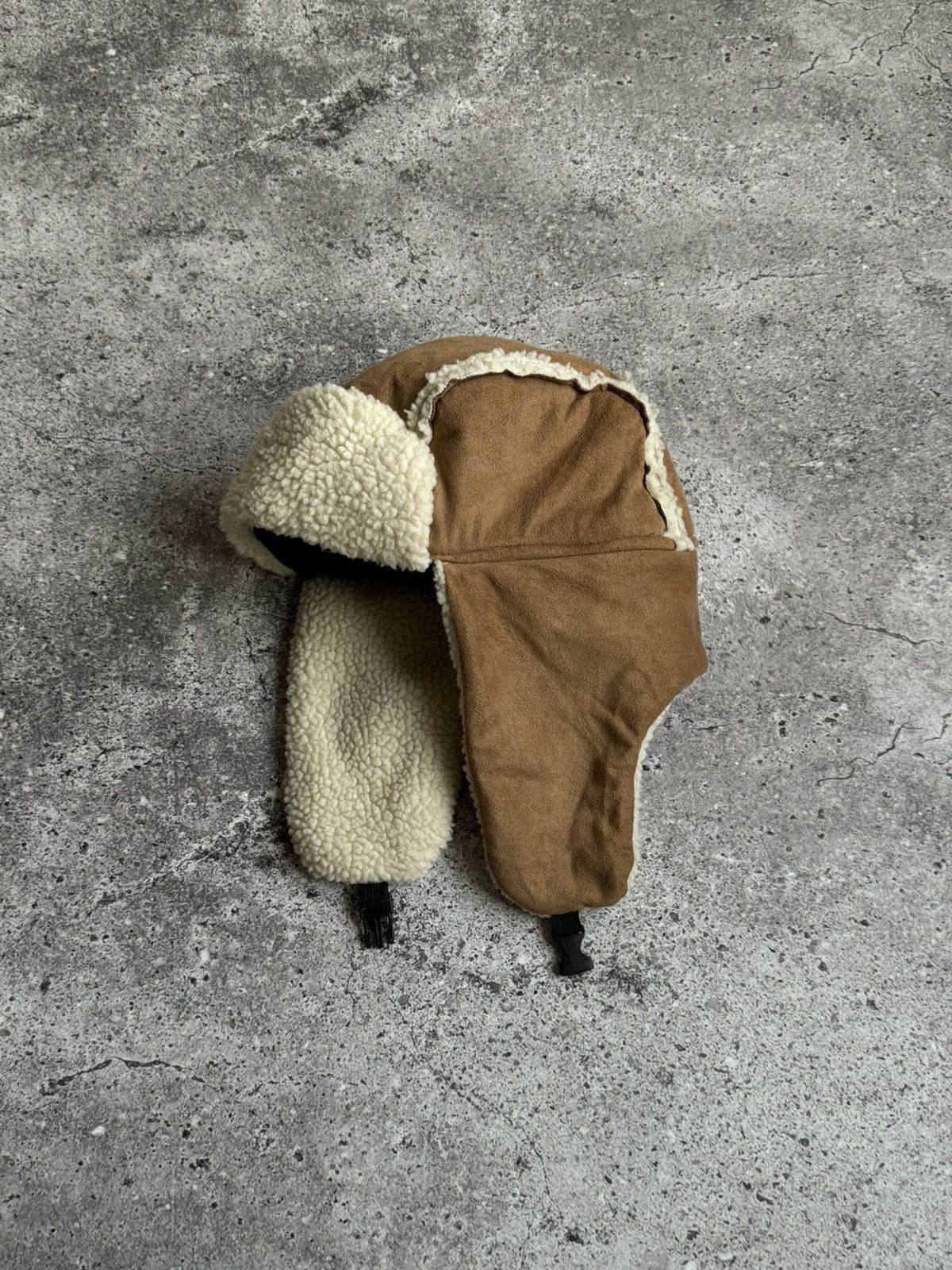 Japanese Brand × Vintage Vintage Y2K fleece brown hat Japanese style Size ONE SIZE - 1 Thumbnail