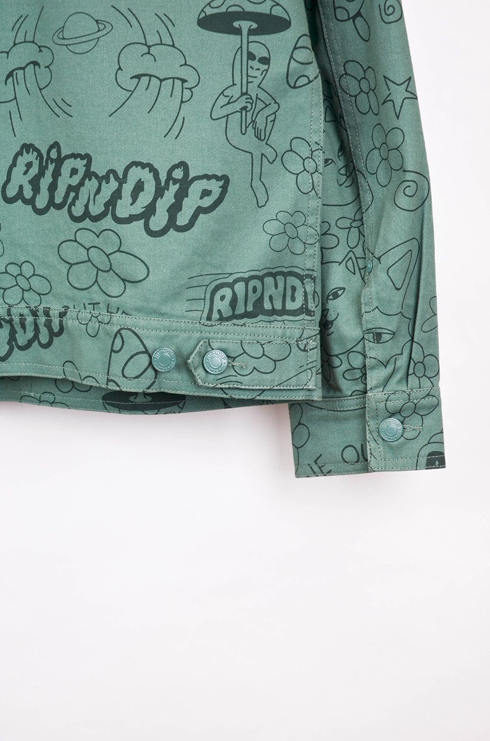 RIPNDIP RIP N DIP Forest Green Scribble Sherpa Jacket - L Size US L / EU 52-54 / 3 - 5 Thumbnail
