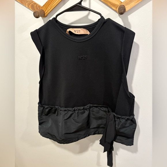 N21 N°21 Black Sleeveless Top/Sweater/blouse Size L / US 10 / IT 46 - 1 Thumbnail