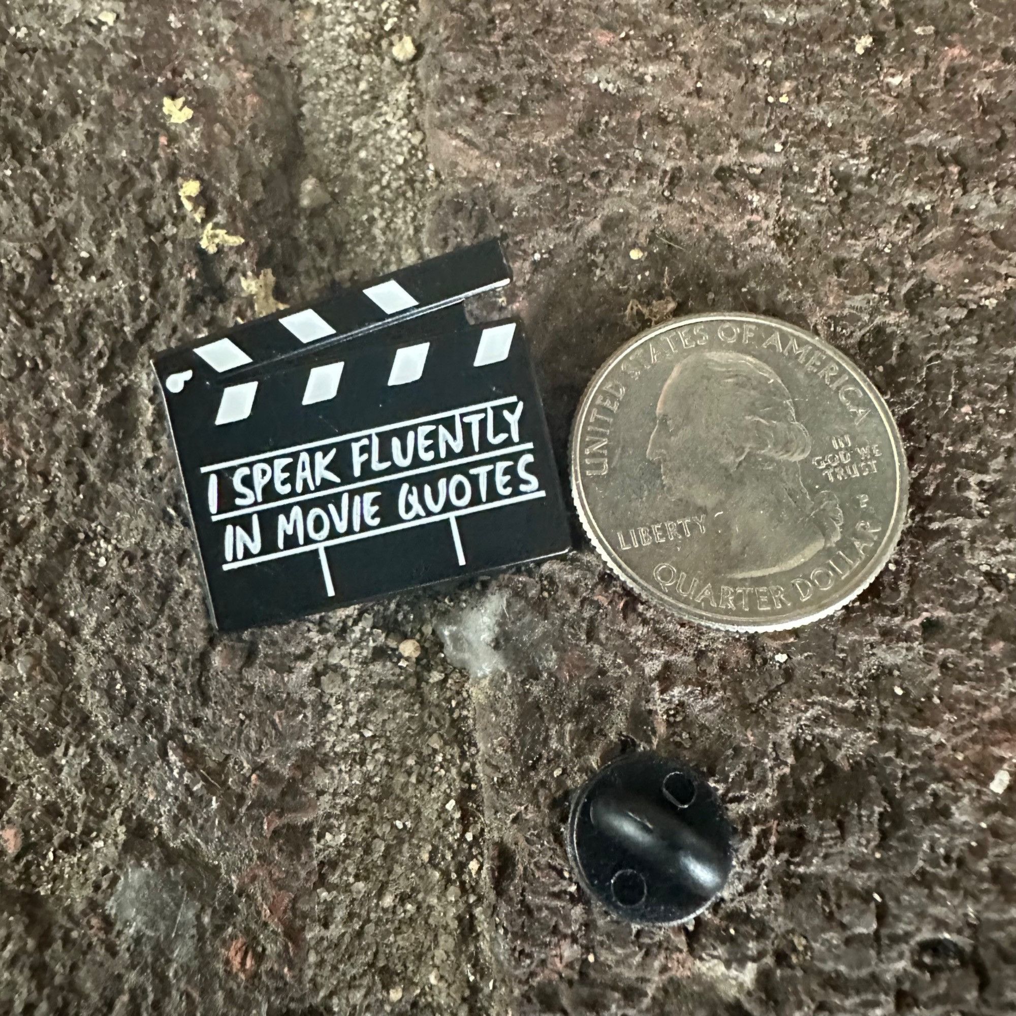 Other ✨Movie Set Clapboard Enamel Pin Speak Fluently In Movie Quot Size ONE SIZE - 6 Thumbnail