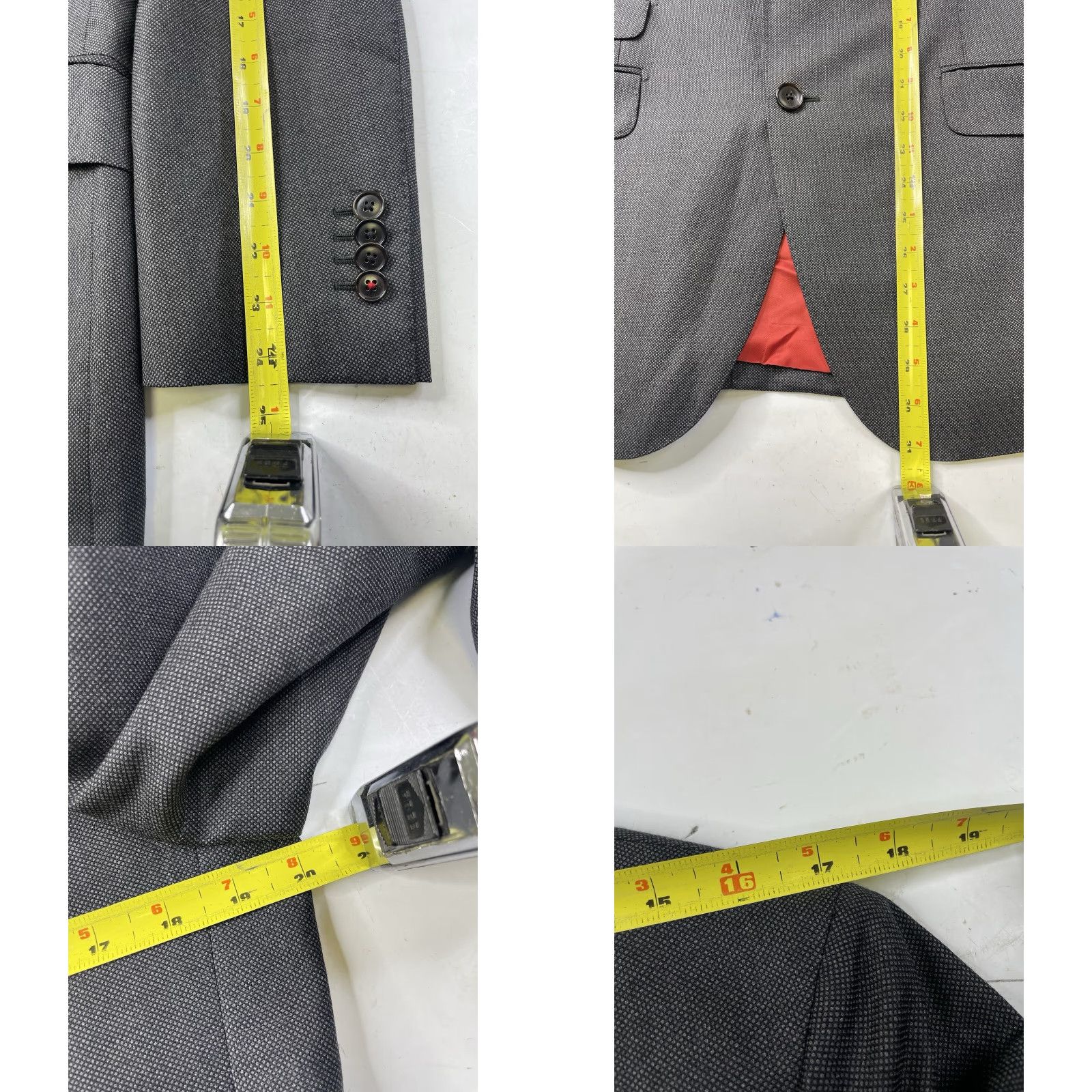 Suitsupply Suitsupply Sienna Suit Mens 38 Gray Wool Formal 2 Piece Jacket Pants Notch Lapel Double-Vented Slim Fit Regular Mens Size 38R - 9 Thumbnail