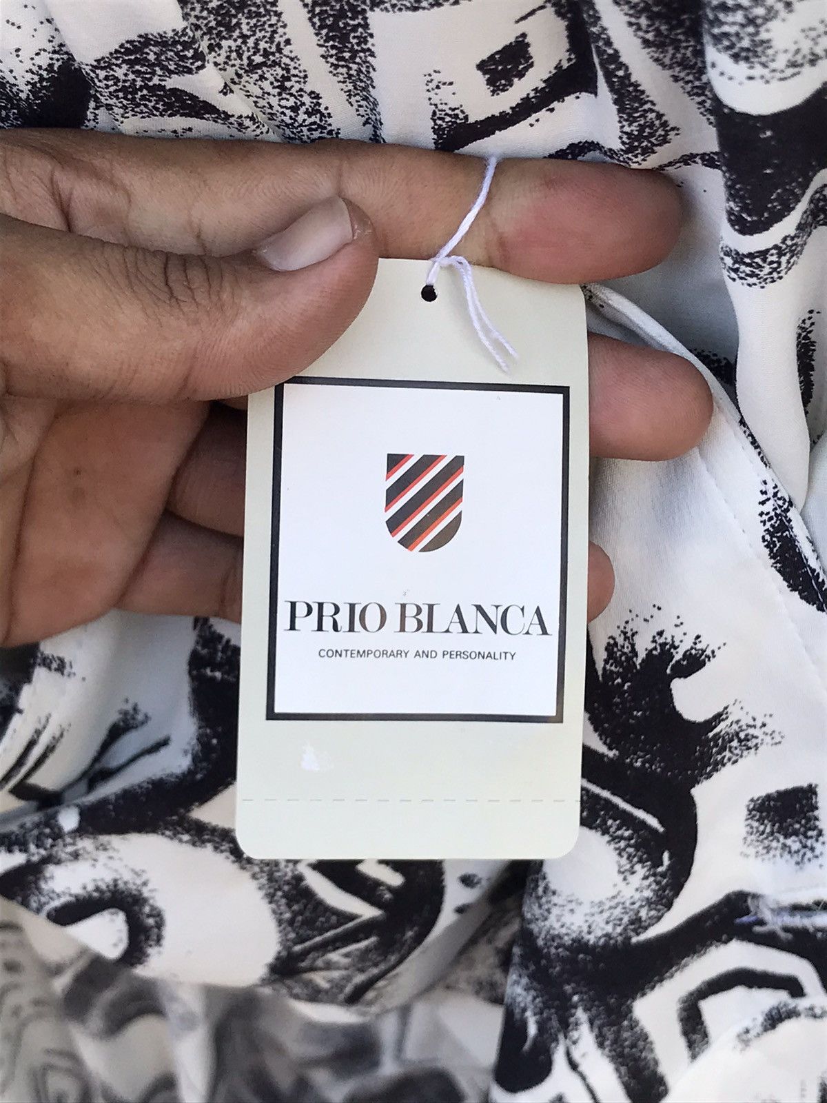 Japanese Brand (NWT) Rare Design Silk Material Prio Blanca Size US L / EU 52-54 / 3 - 15 Thumbnail