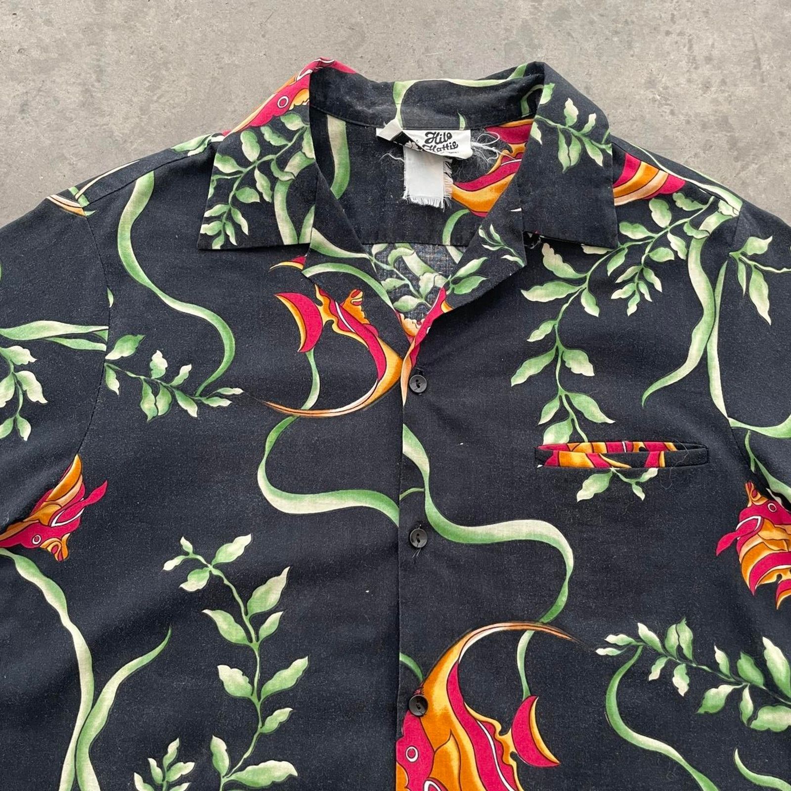 Vintage Vintage Hilo Hattie Black Hawaiian Shirt Size US M / EU 48-50 / 2 - 2 Thumbnail