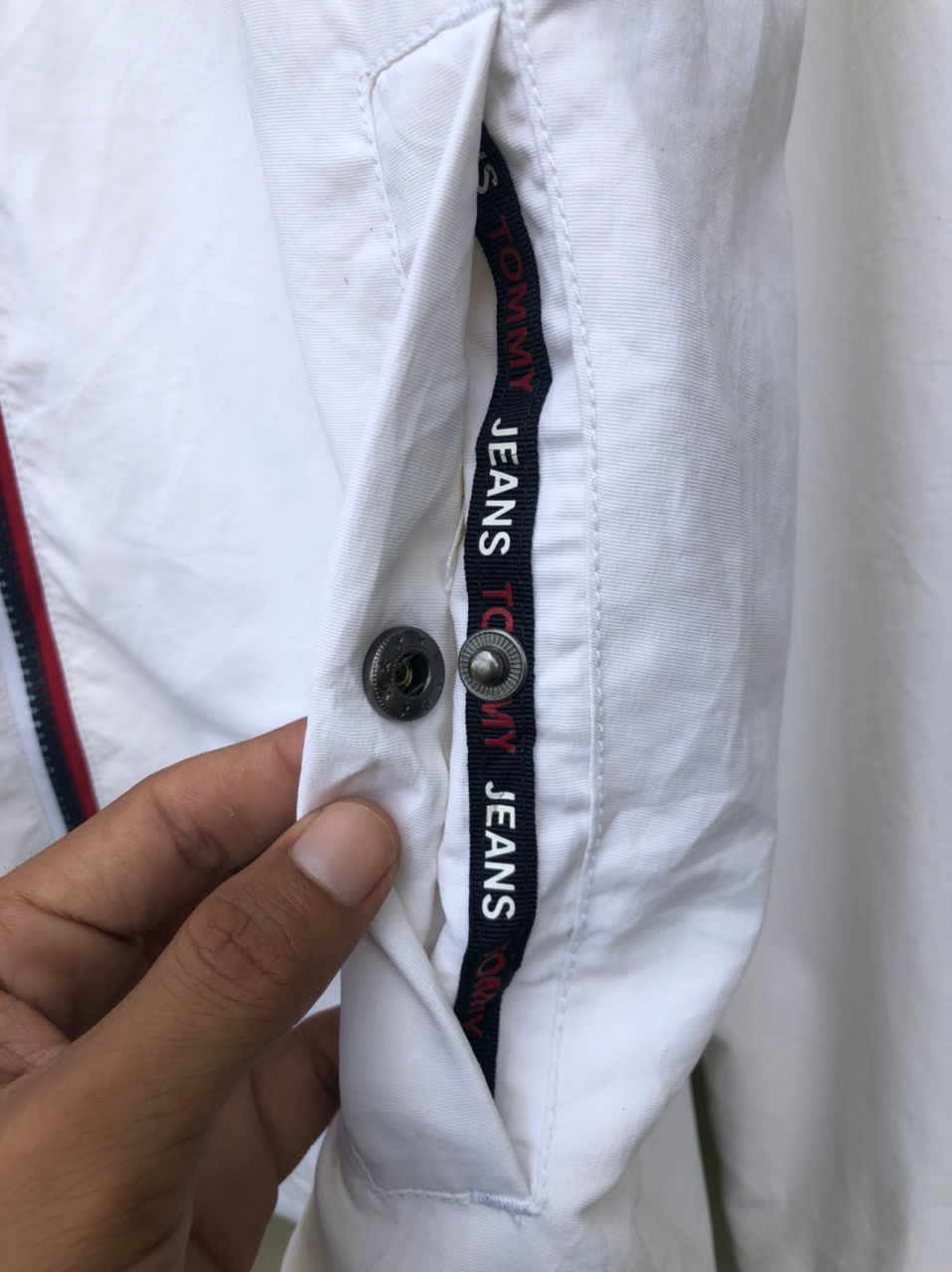 Tommy Hilfiger × Vintage Vintage Tommy Hilfiger Jeans SpellOut Flag Jacket Size US L / EU 52-54 / 3 - 8 Thumbnail