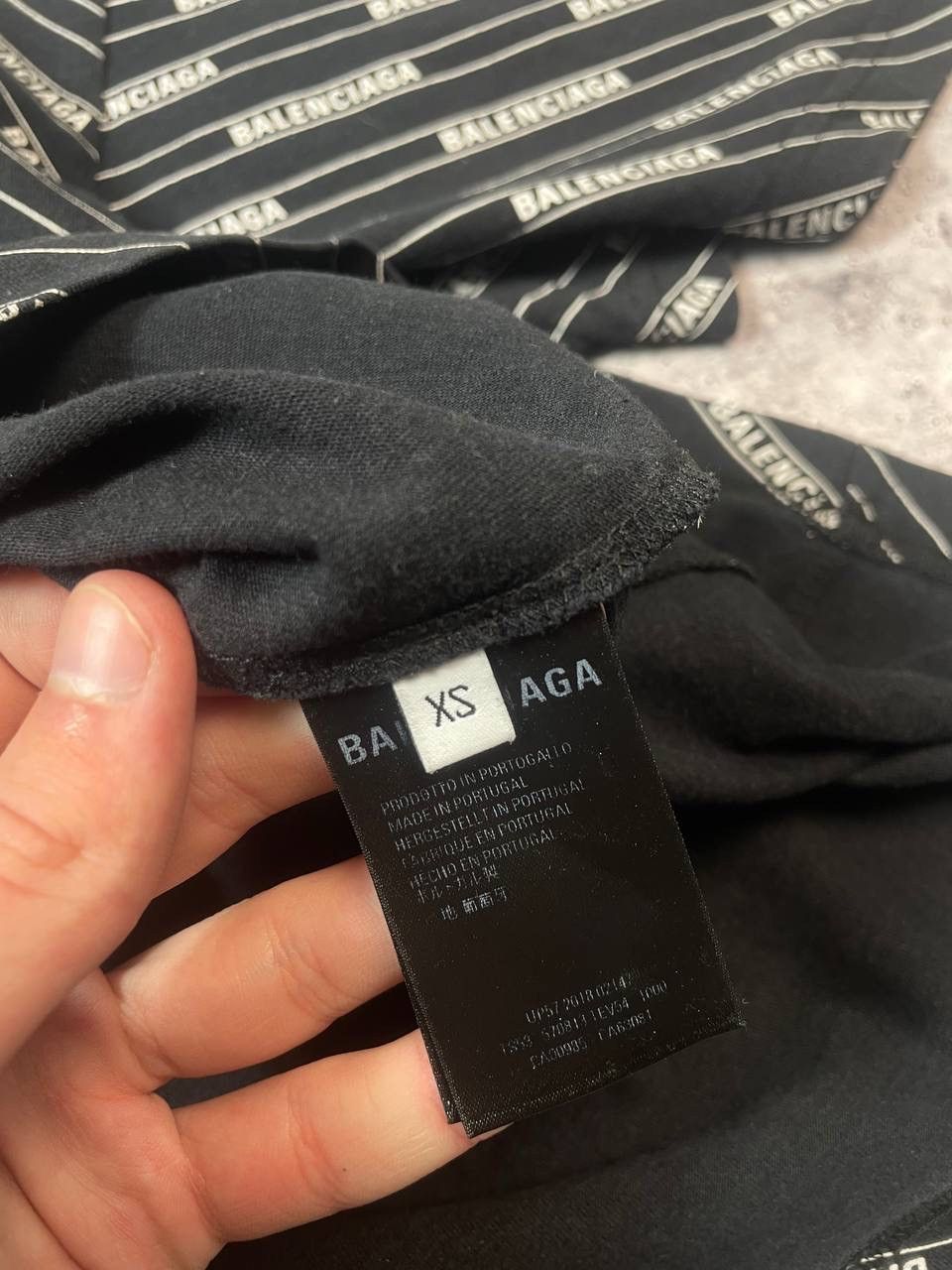 Balenciaga SS18 Balenciaga AOP Monogram Striped Logo Tee T-Shirt Y2K Size US XS / EU 42 / 0 - 6 Thumbnail