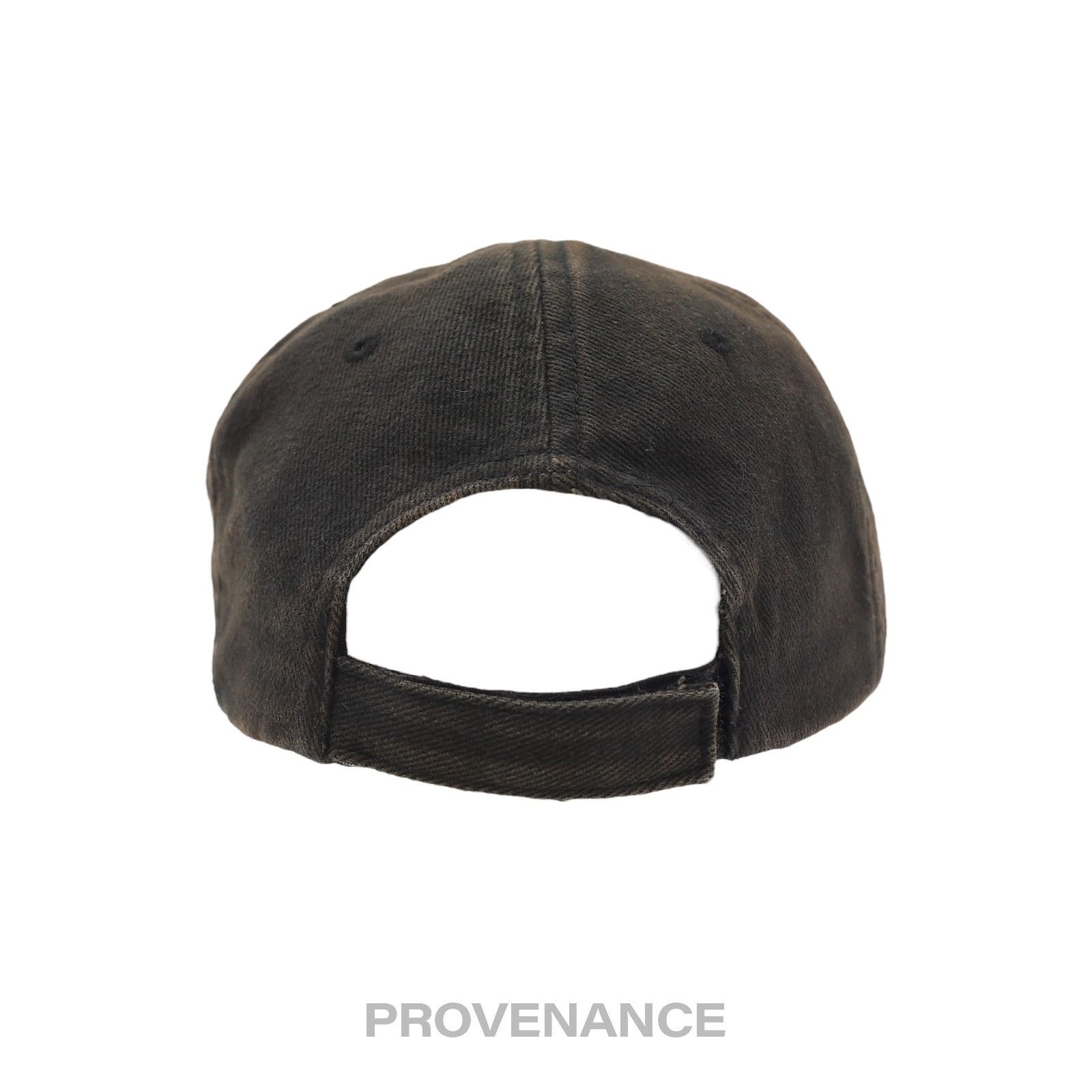 🔴 Balenciaga Embroidered Logo Cap - Archetype Washed Black