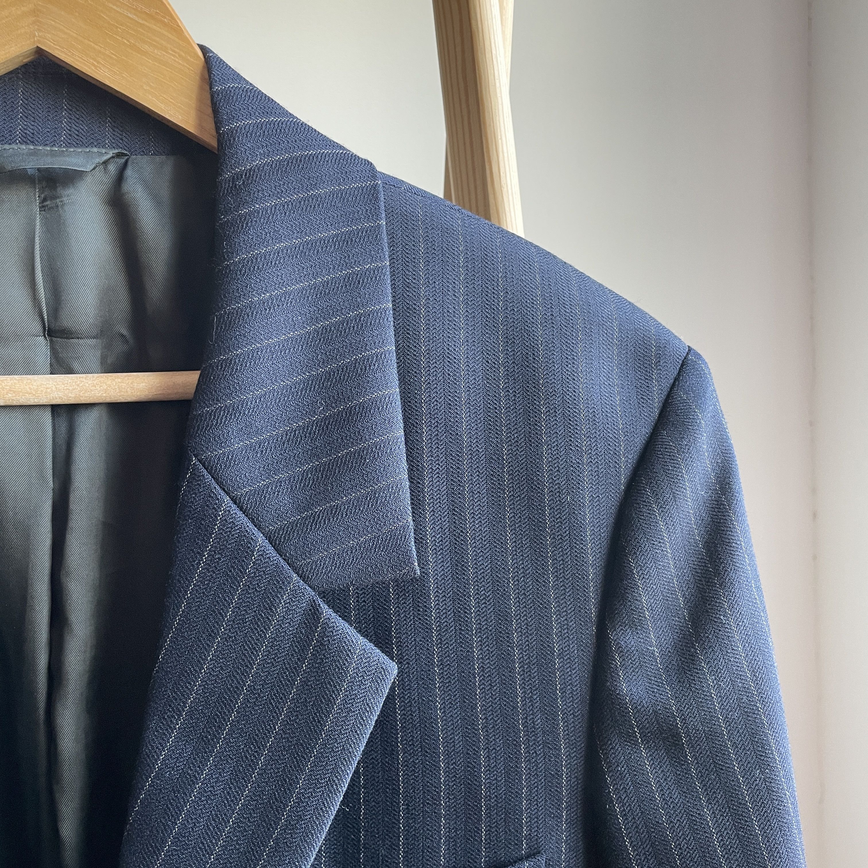 Acne Studios Acne Studios Pinstripe Navy Suit Jacket Blazer Size EUR 52 Size 42R - 5 Thumbnail