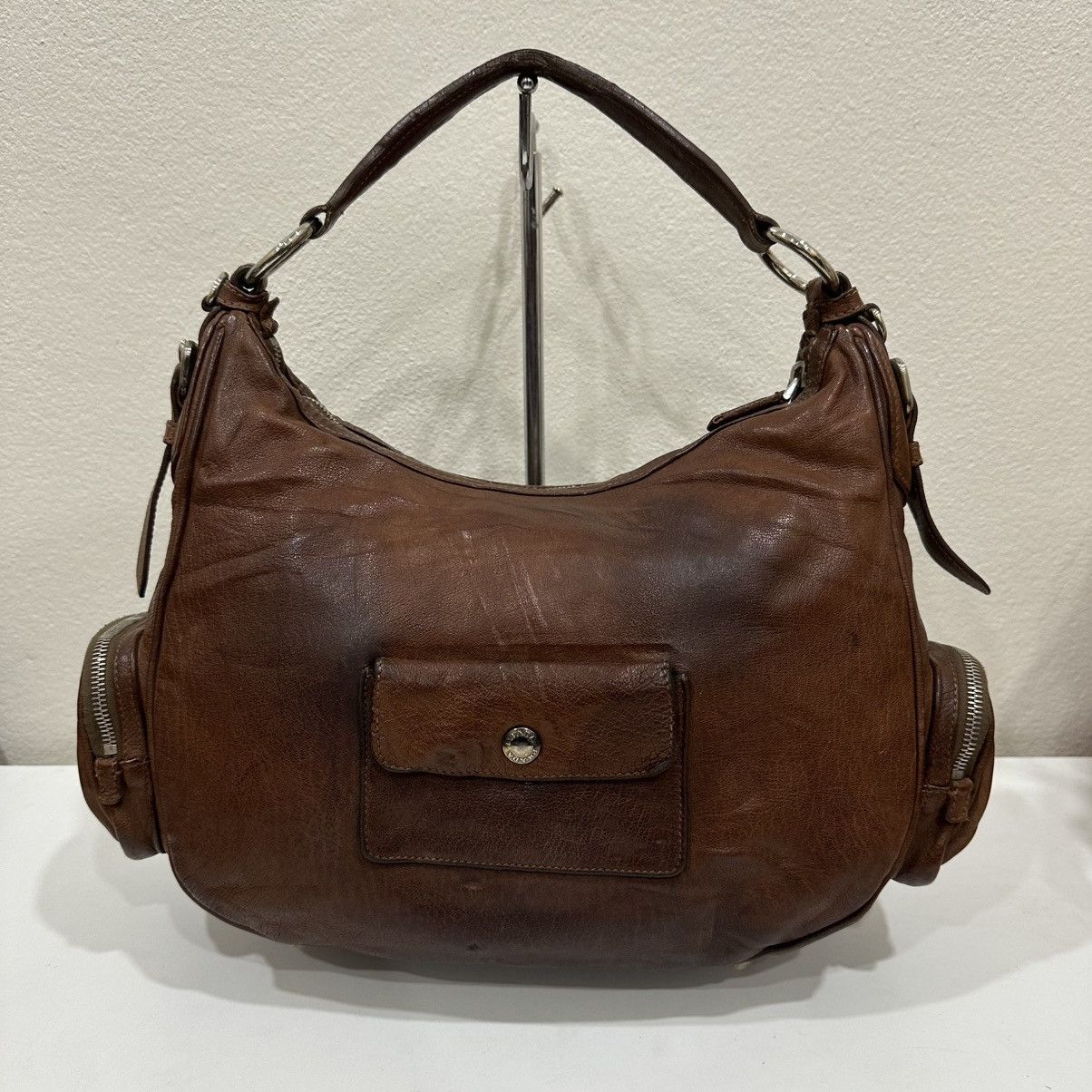 Prada ‼️LASTDROP‼️ PRADA WASHED BUFFALO BAULETTO SHOULDER HOBO BAG Size ONE SIZE - 3 Thumbnail
