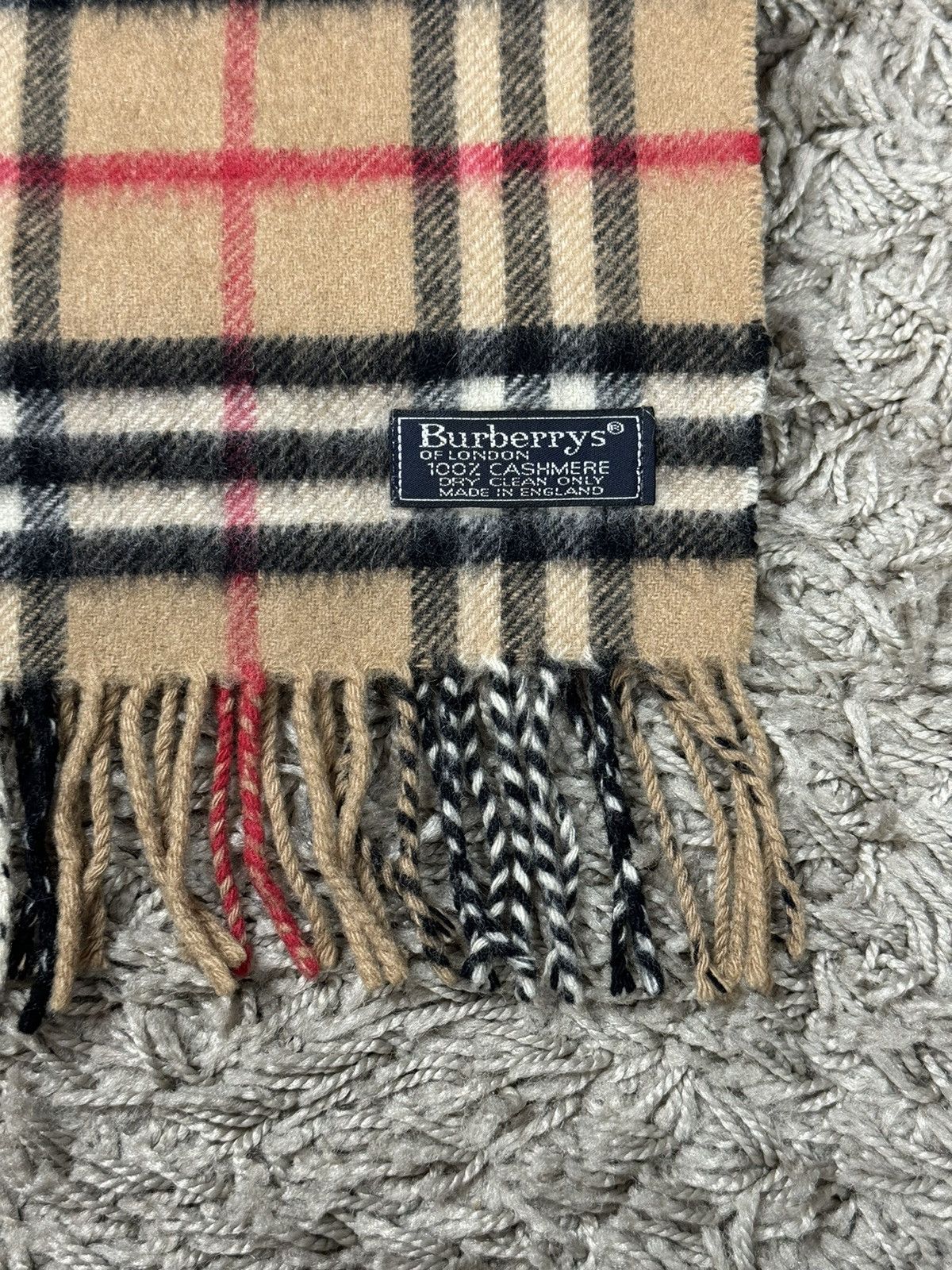 Burberry Vintage cashmere scarf Burberry’s 90s original luxury item Size ONE SIZE - 2 Thumbnail