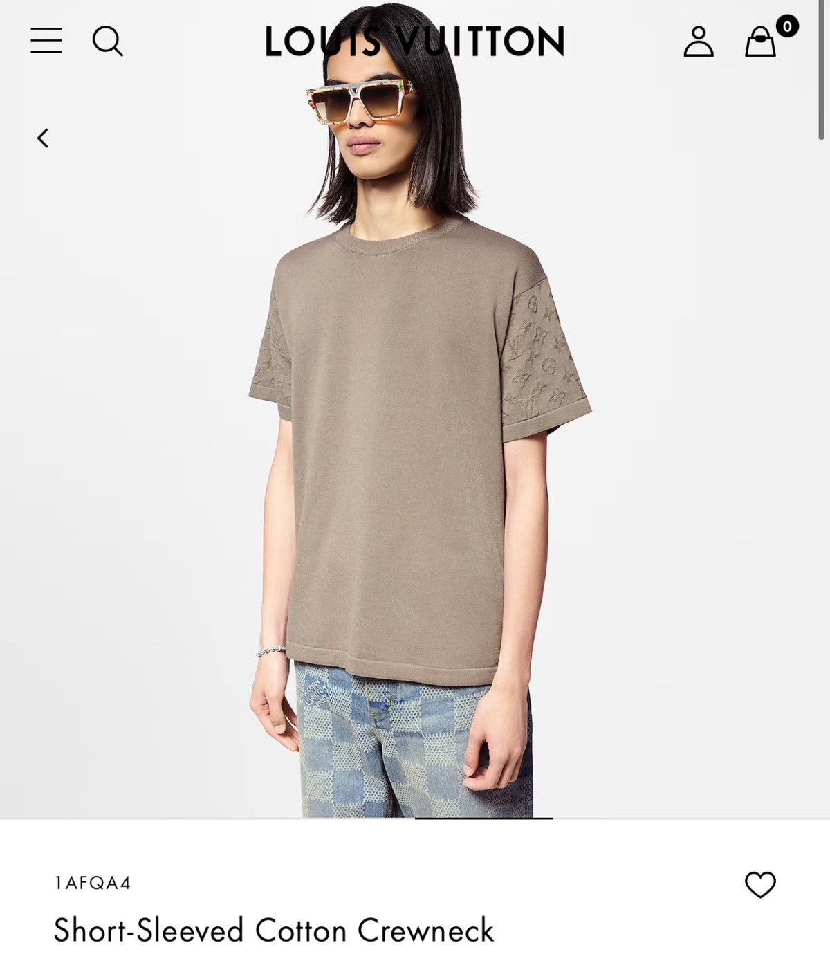 Louis Vuitton Louis Vuitton beige monogram jacquard sleeve t shirt M Size US M / EU 48-50 / 2 - 2 Thumbnail