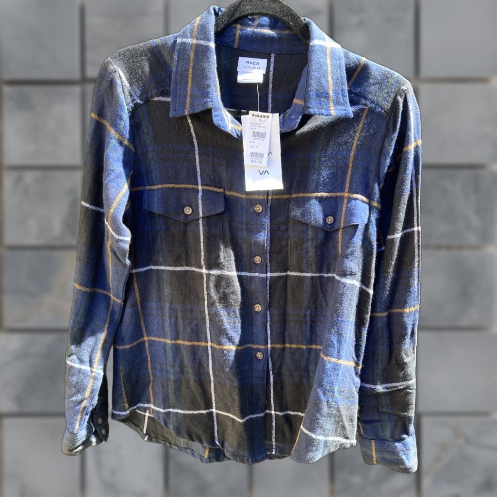 RVCA RVCA Shirt Men Multicolor Plaid Button-Down S Surf Beach Lifestyle RN99064 Size US S / EU 44-46 / 1 - 1 Thumbnail