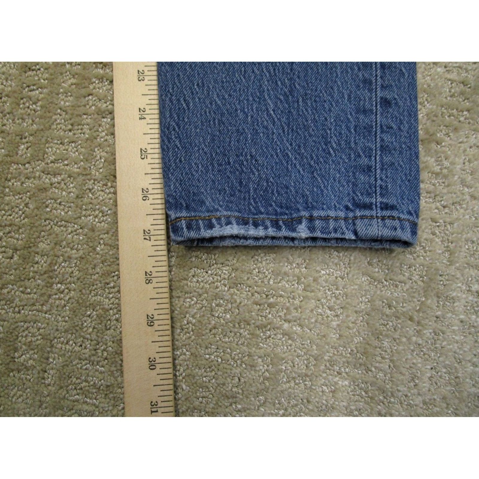 Levi's Levi's 501 Jeans Women 27 Blue Button Fly Slim Skinny Denim Pants Light Wash Leather? Size 27" / US 4 / IT 40 - 7 Thumbnail
