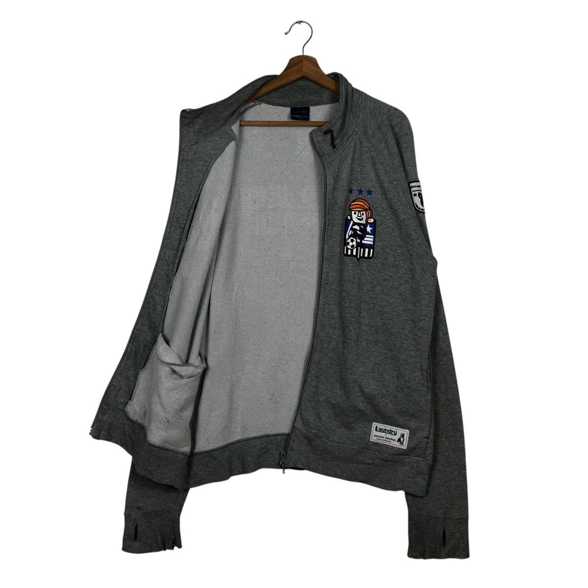 Japanese Brand × Vintage 📌Vintage Zipper Sweater Laundry x Soccer Junky big Logo Size US L / EU 52-54 / 3 - 12 Thumbnail