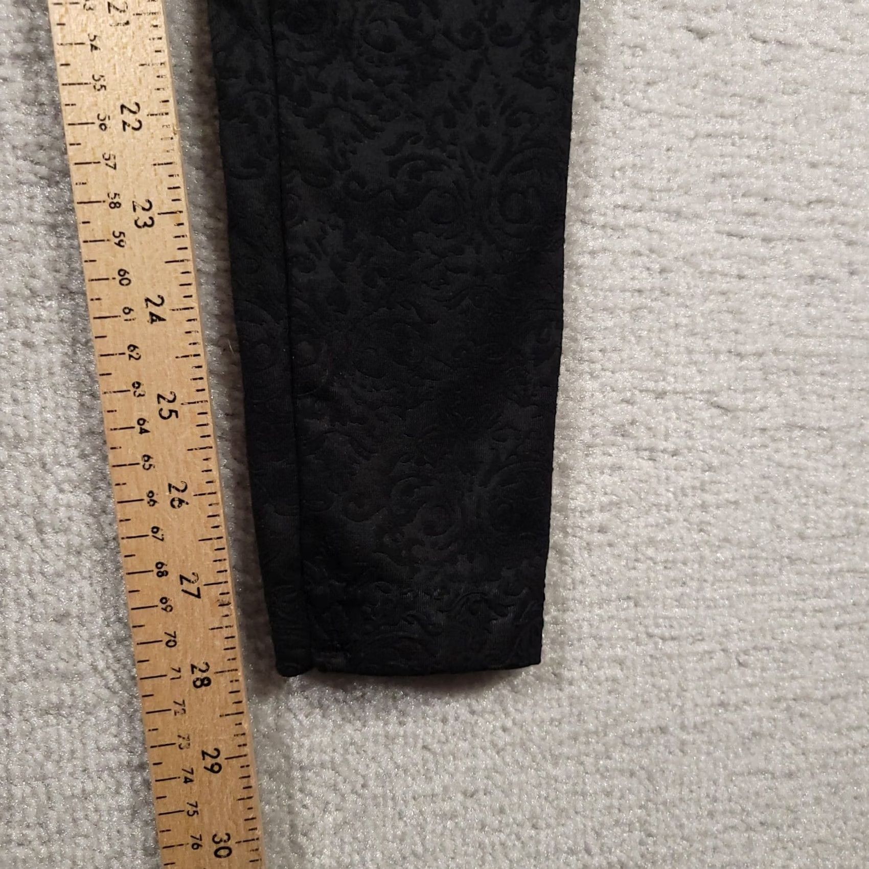 Vintage Maurices Legging Pants Womens Small Reg Black Stretch Floral Size 28" / US 6 / IT 42 - 6 Thumbnail
