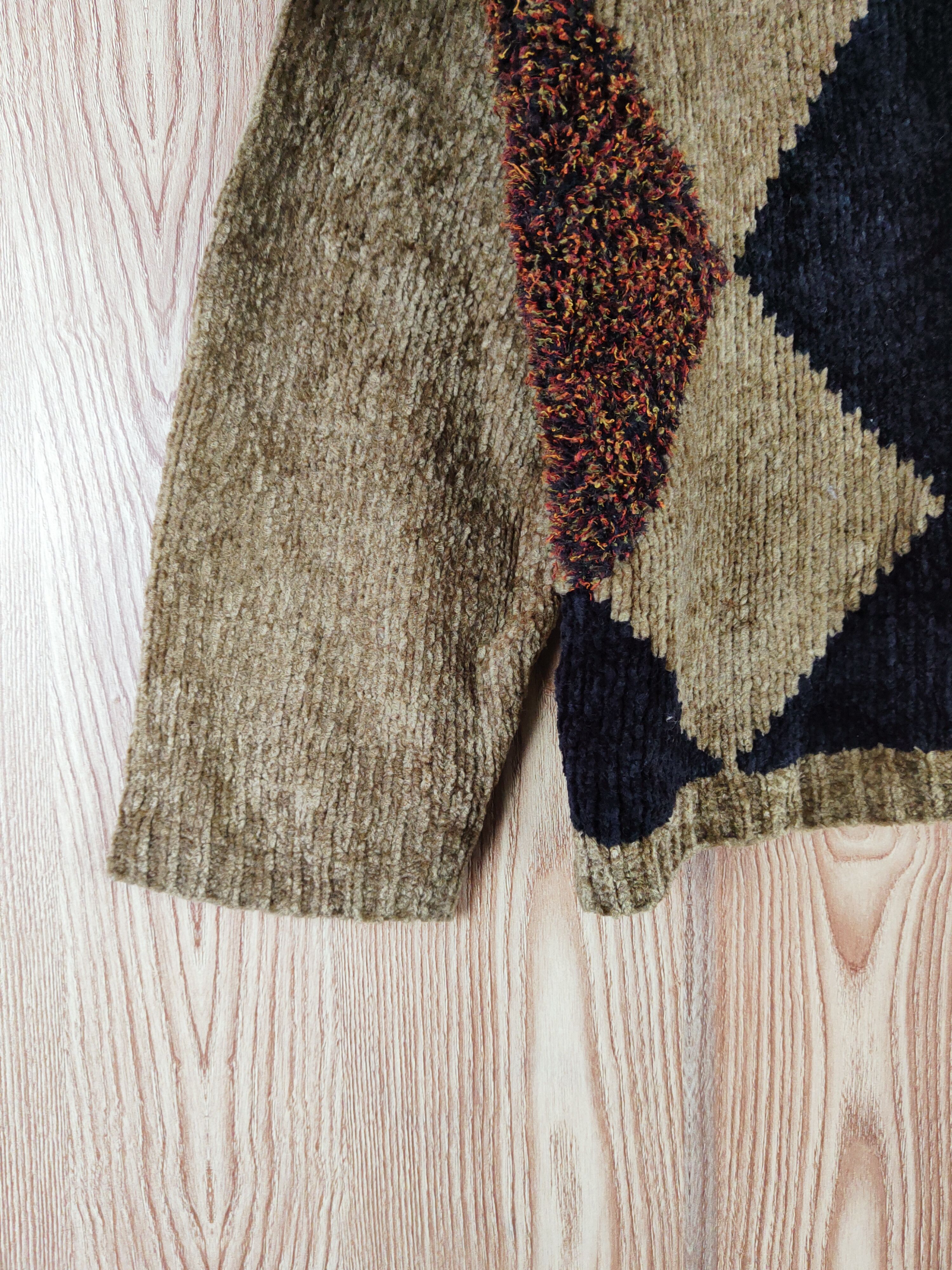 Japanese Brand Bashecina Olive art diamond Knitwear Sweatshirts #W163 Size US L / EU 52-54 / 3 - 5 Thumbnail
