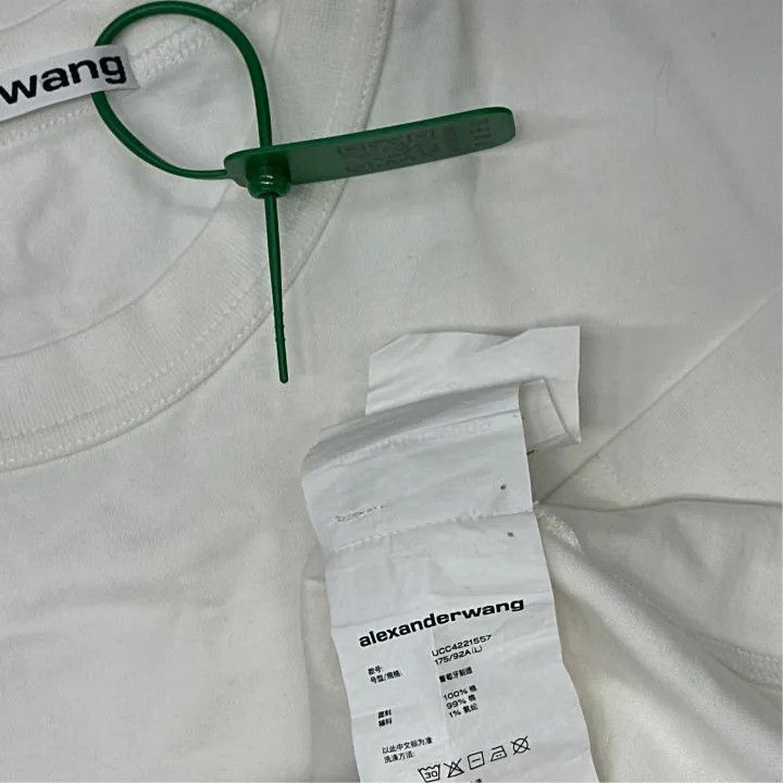 Alexander Wang Alexander Wang Plain Logo Print T-Shirt for Women - Size L / US 10 / IT 46 - 3 Thumbnail