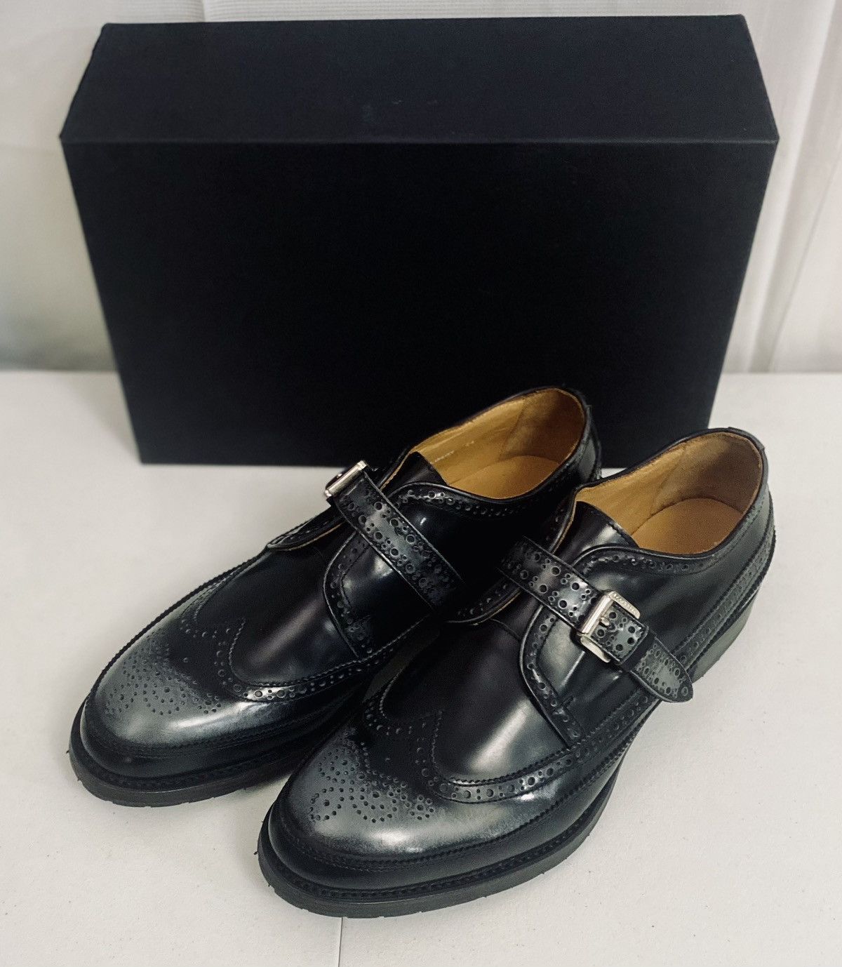 Dsquared2 Dsquared2 🇮🇹 Black Leather Monkstrap Mudguard Brogue 11 NEW Size US 11 / EU 44 - 7 Thumbnail
