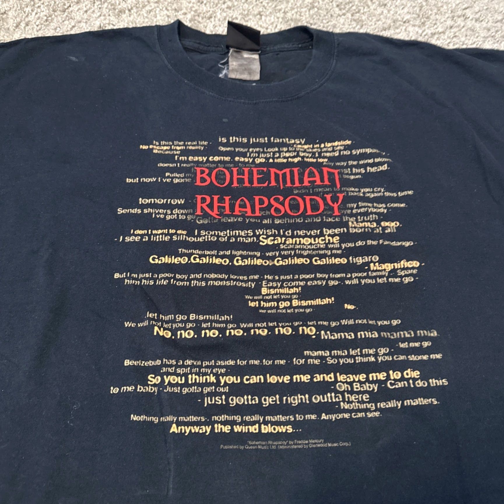 Vintage VINTAGE Bohemian Rhapsody Queen Freddie Mercury VTG 90s Band Music T-Shirt 2XL Black Men (Adult) Shirt Size US XXL / EU 58 / 5 - 3 Thumbnail