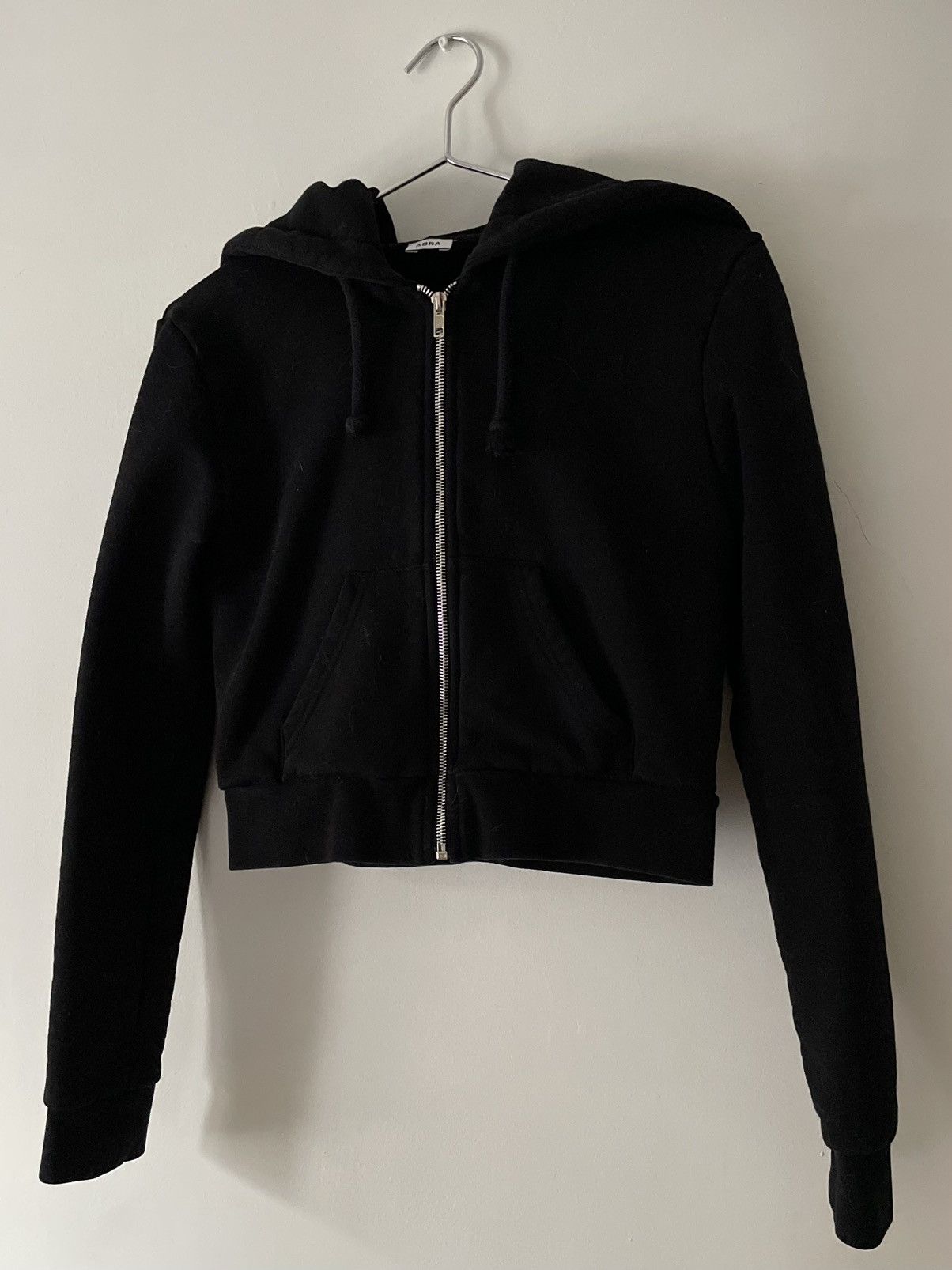 Abra Black cropped zip hoodie Size S / US 4 / IT 40 - 1 Thumbnail