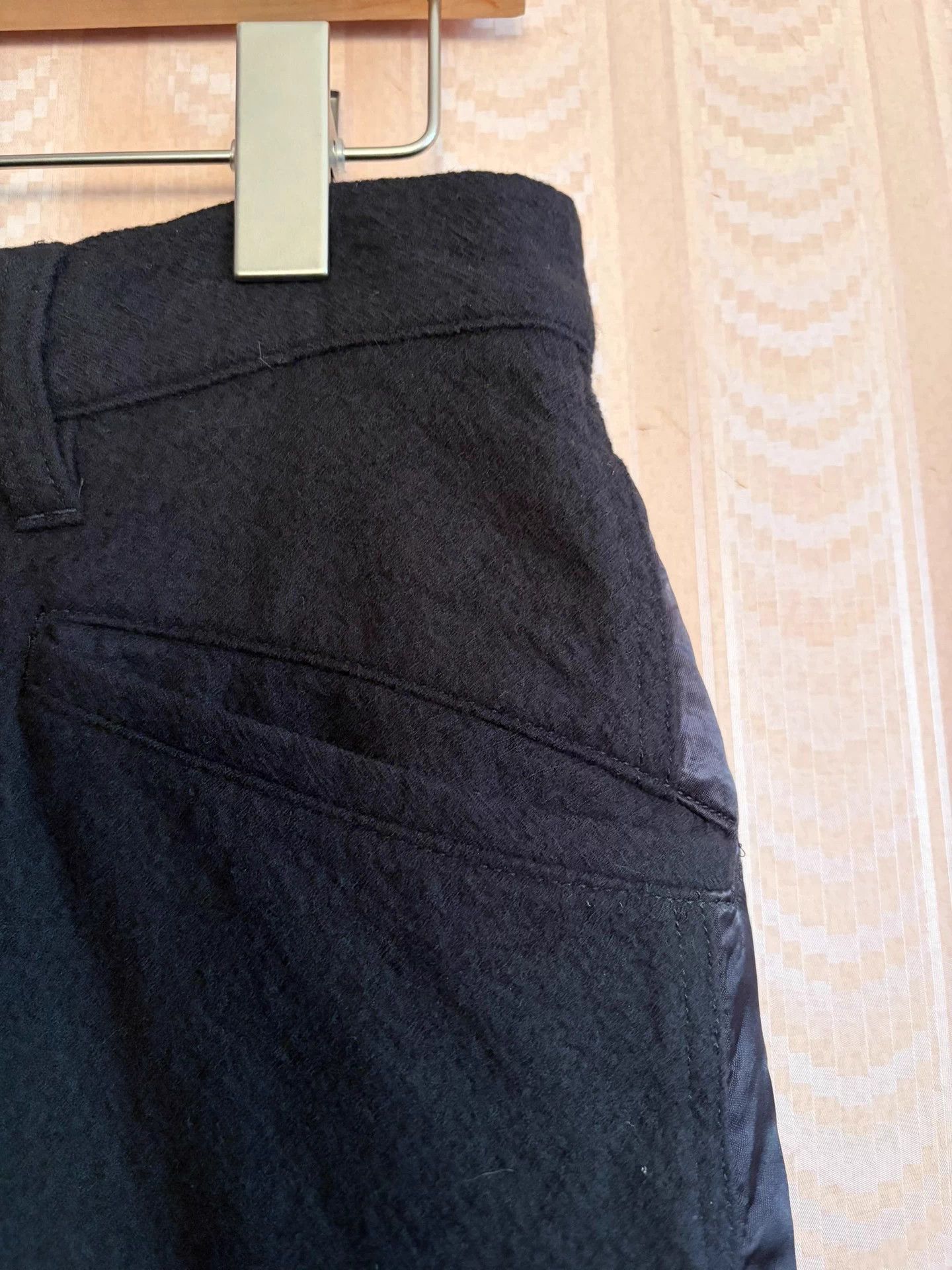 Yohji Yamamoto Yohji Yamamoto Vintage Black Paneled Wool Nylon Skirt Size 36" / US 14 / IT 50 - 5 Thumbnail