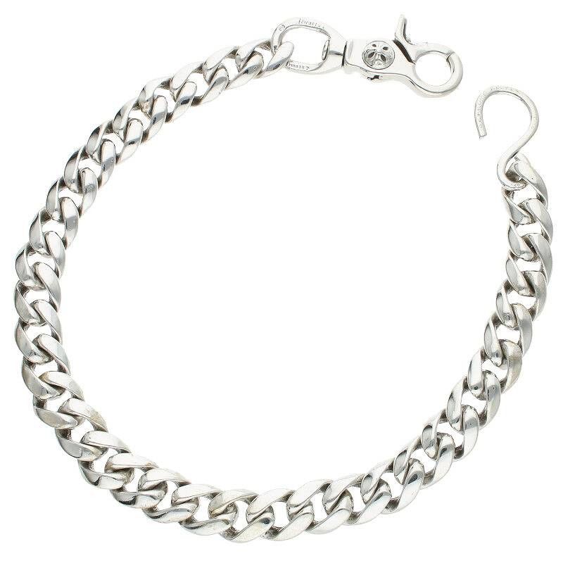 image of Chrome Hearts Long Classic Link Wallet Chain in Silver, Men's