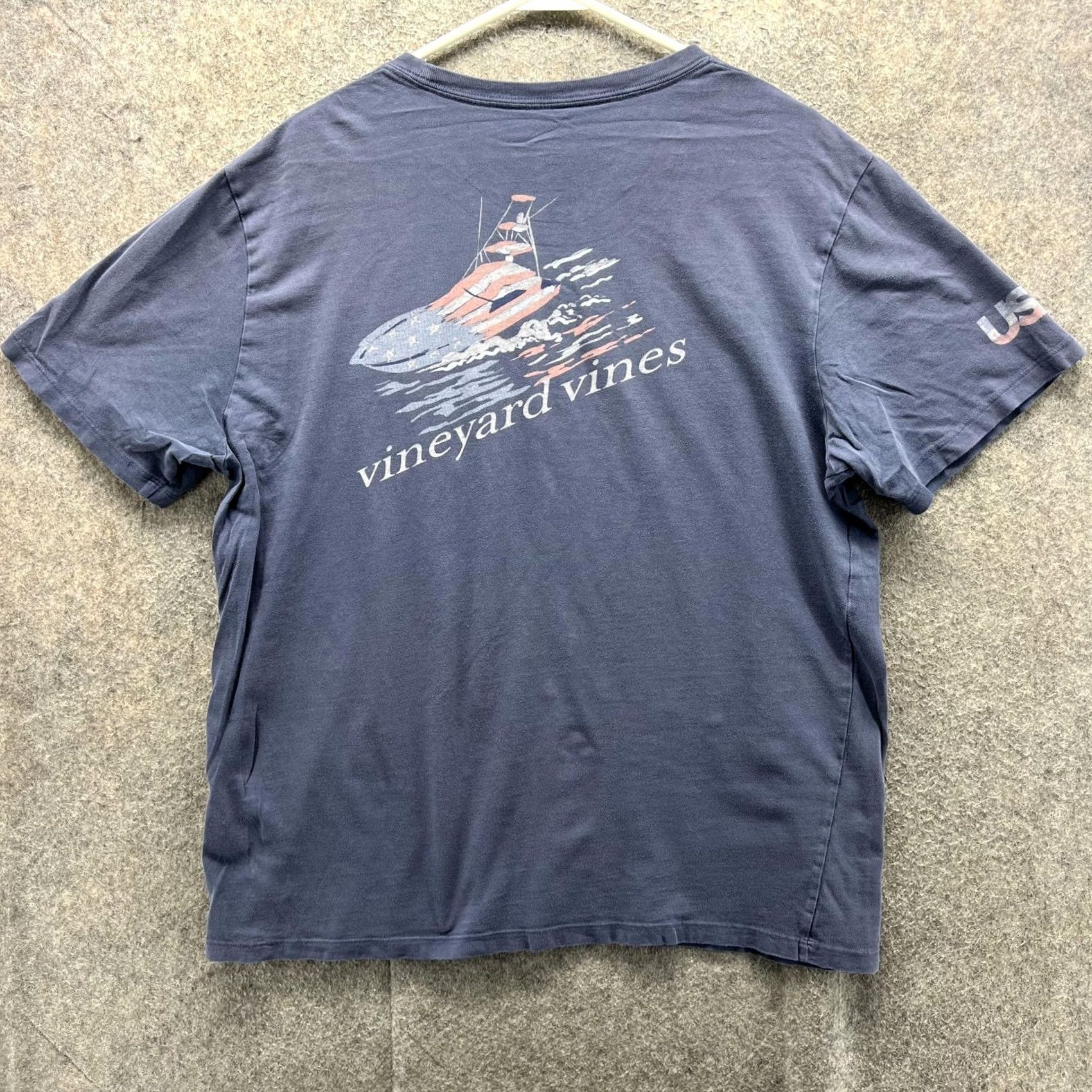 Vineyard Vines Vineyard Vines Shirt Mens Large Blue Pocket Boat Graphic USA Flag Tee Vintage Size US L / EU 52-54 / 3 - 2 Thumbnail