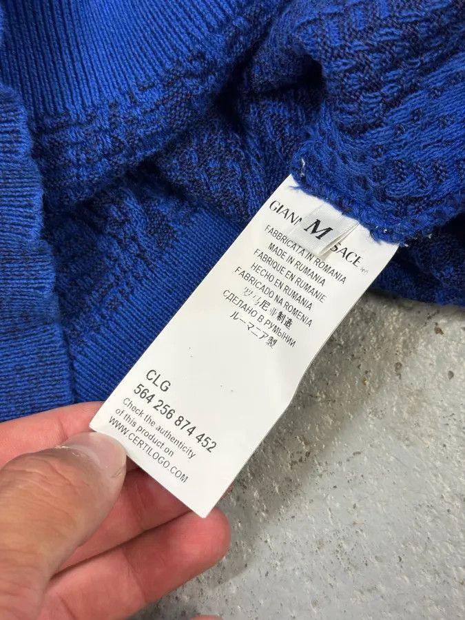 Vintage 2000s Gianni Versace Losange Blue Sweater Size US S / EU 44-46 / 1 - 9 Thumbnail