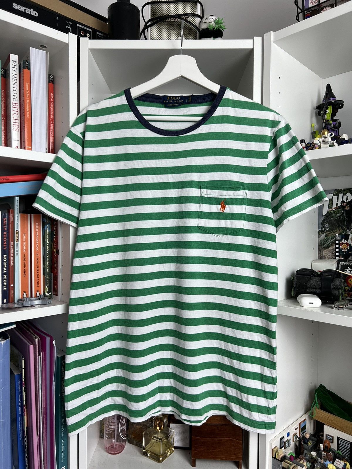 Polo Ralph Lauren × Ralph Lauren Polo Ralph Lauren striped pocket t-shirt tee L old money y2k Size US L / EU 52-54 / 3 - 1 Thumbnail