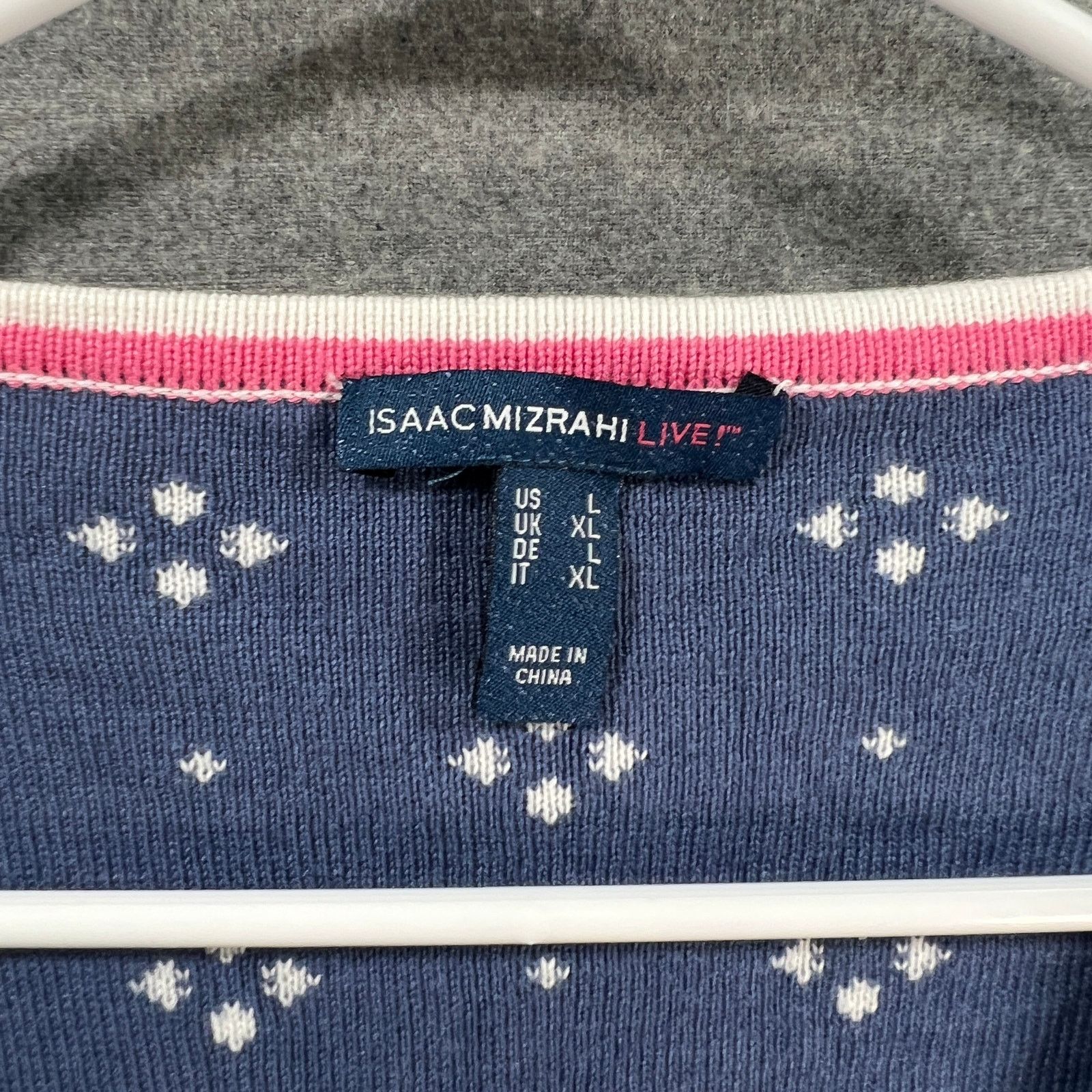 Isaac Mizrahi Isaac Mizrahi LIVE! True Denim Jacquard Sweater Ivory, Large Size L / US 10 / IT 46 - 3 Thumbnail