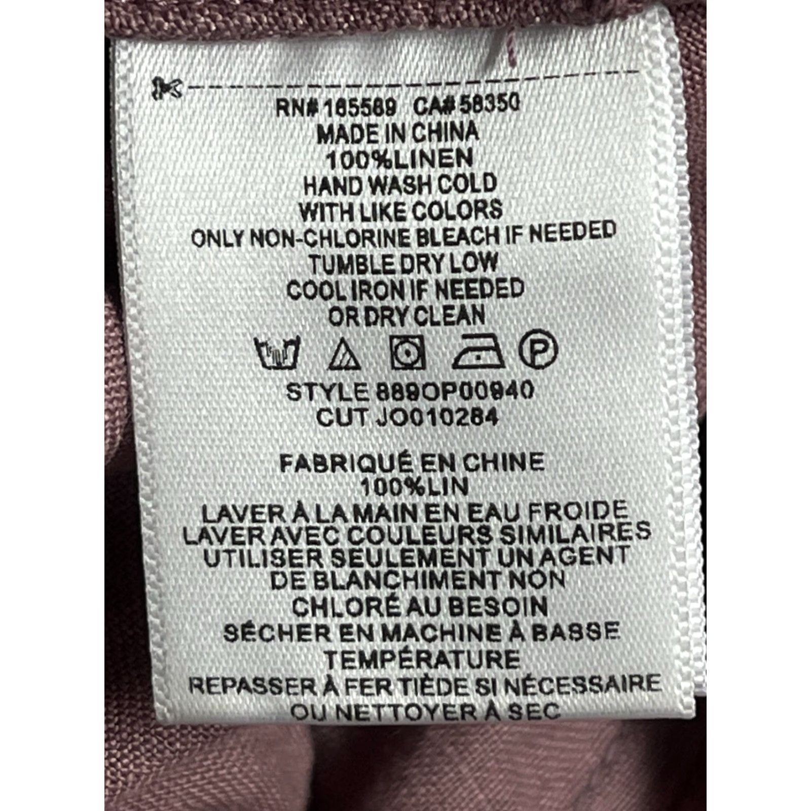 Joie JOIE Pink Linen Top Blouse 100% Linen Short Sleeve Oversized Women XS XS Small Clothing Ladies Womens) Size XS / US 0-2 / IT 36-38 - 7 Thumbnail