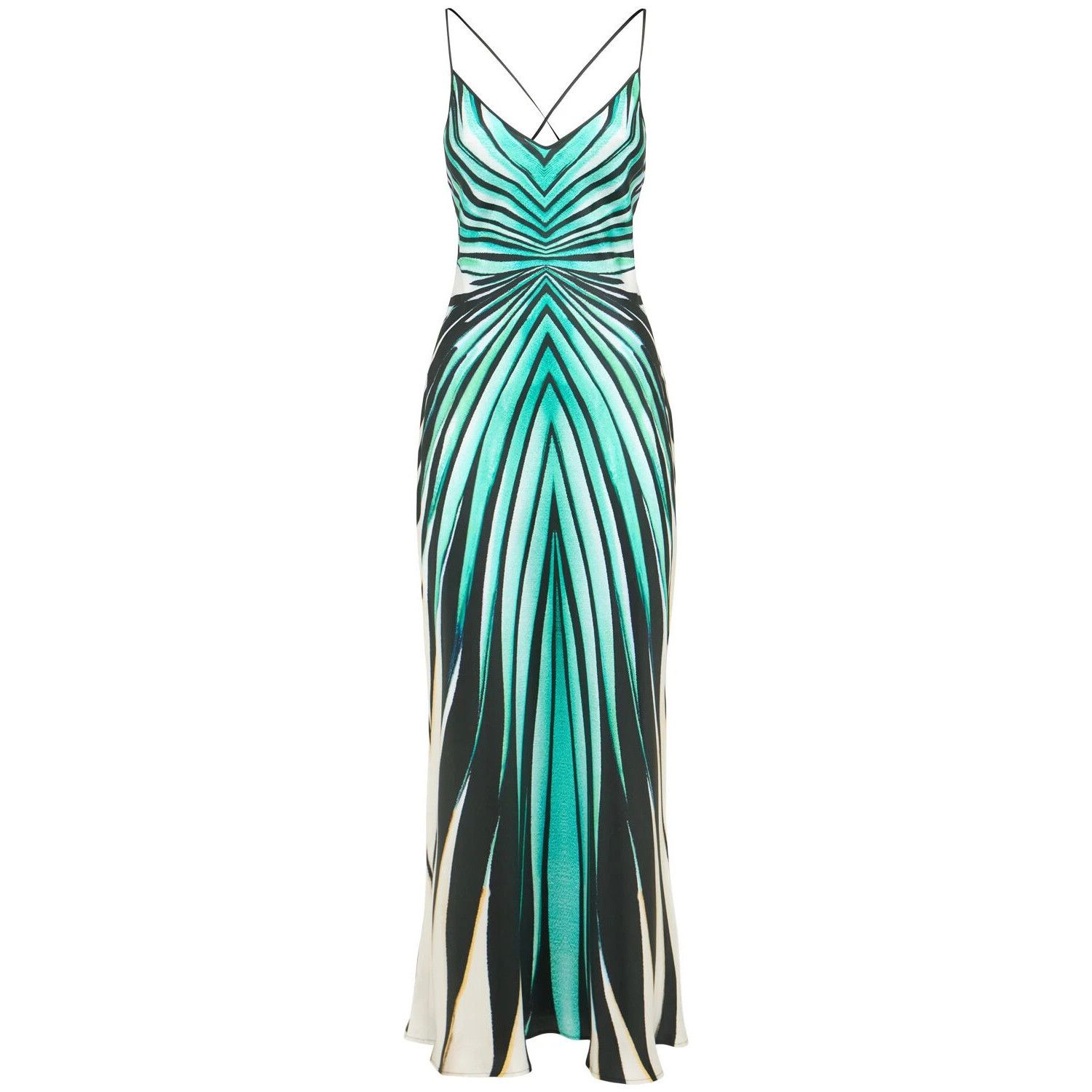 ROBERTO CAVALLI Blue Silk Dress New (Women's size:44;)