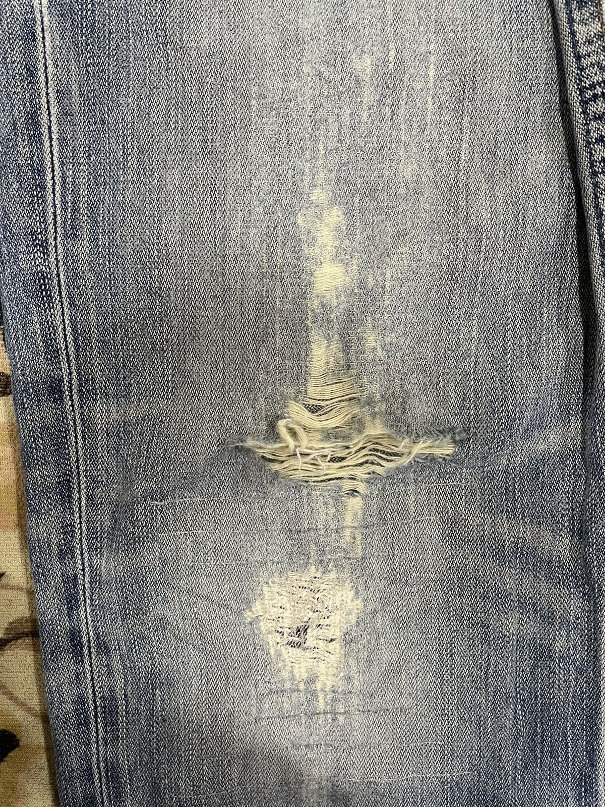 Japanese Brand Wrangler Vintage Distressed Wide Leg Jeans Y2K Grunge Size US 32 / EU 48 - 6 Thumbnail