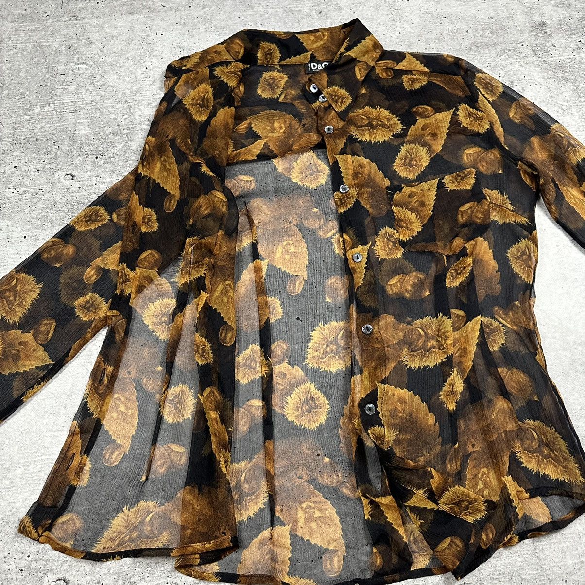 Dolce & Gabbana Vintage Dolce & Gabbana Buttoned Down Shirt Chestnut Pattern Size M / US 6-8 / IT 42-44 - 16 Thumbnail