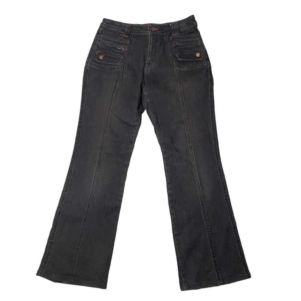 If Six Was Nine Flared Lowrise Washed Straight Cut Jeans Size US 28 / EU 44 - 1 Thumbnail