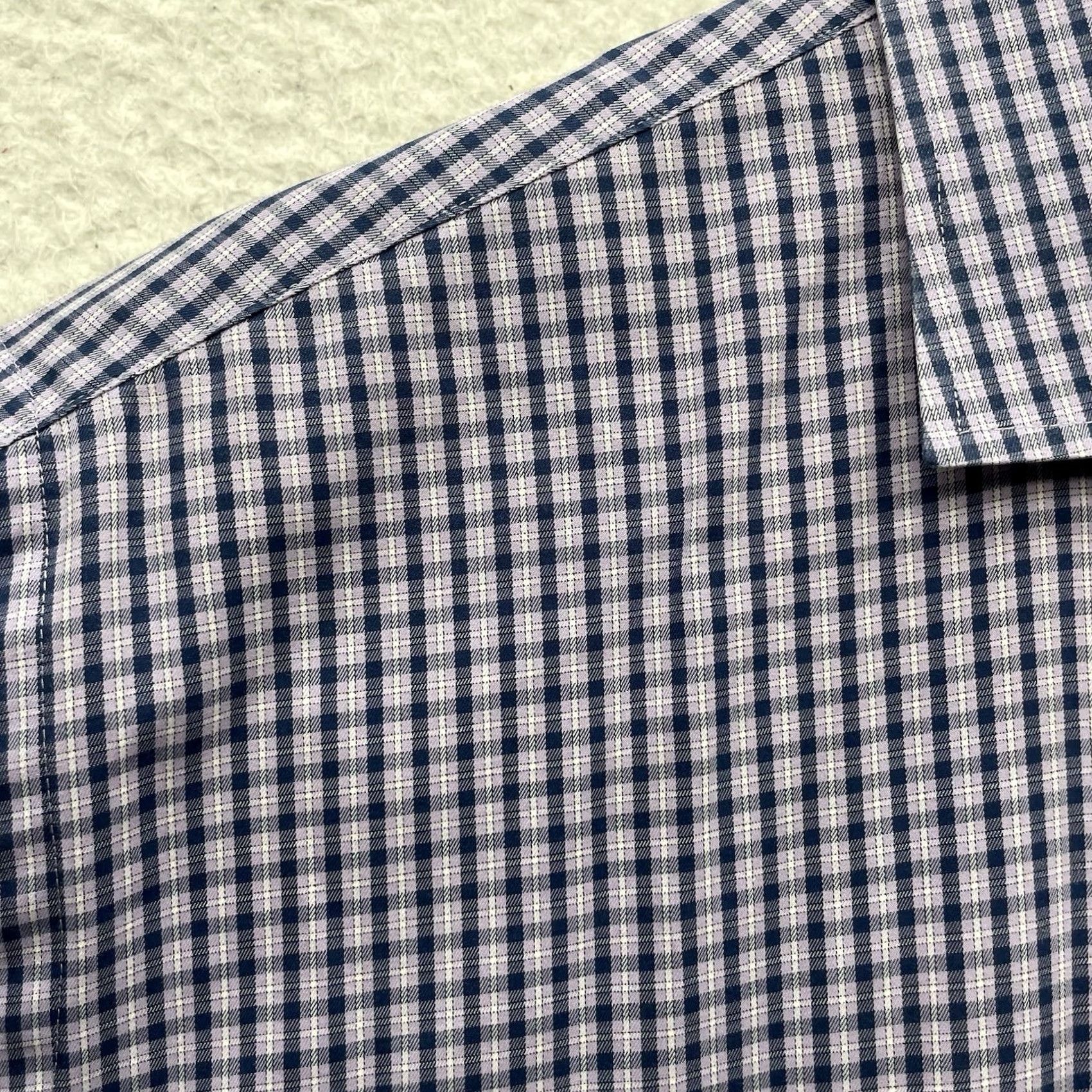 Peter Millar Peter Millar Shirt Mens L Purple Plaid Check Cotton Button-Up Preppy Crown Modern Classic Size US L / EU 52-54 / 3 - 2 Thumbnail