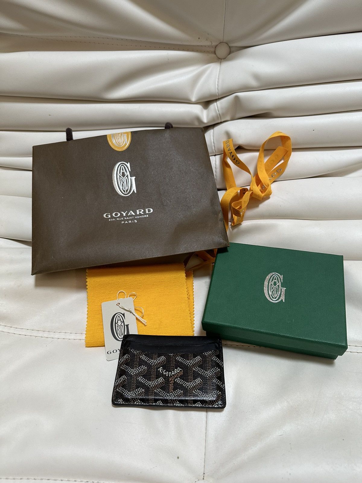 image of Goyard Black Saint-Sulpice Card Wallet, Men's