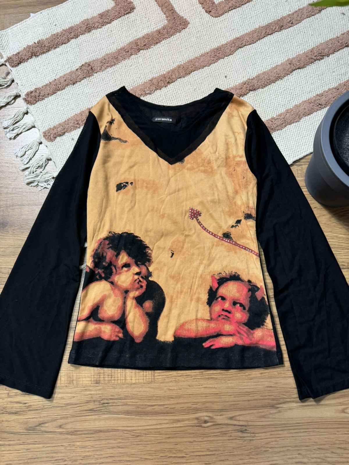 Vintage VINTAGE ANGEL&DEMON MESH PRINTED LONGSLEEVE Size M / US 6-8 / IT 42-44 - 3 Thumbnail