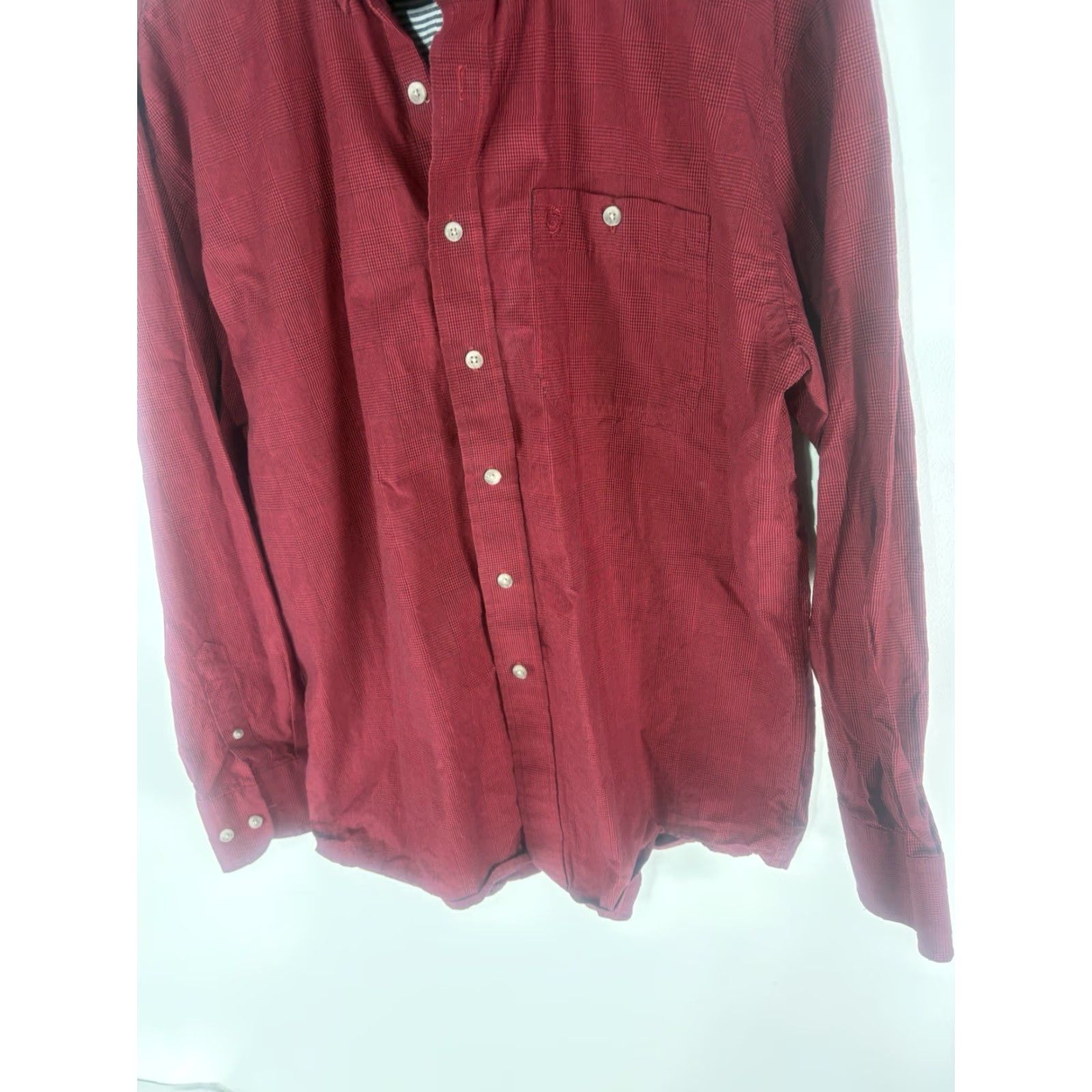 Wrangler VINTAGE Wrangler George Strait Shirt Cowboy Western Button-Up Red Black Check Adult M Size Red/Black (Cowboy, Western) Mens Size US M / EU 48-50 / 2 - 4 Thumbnail