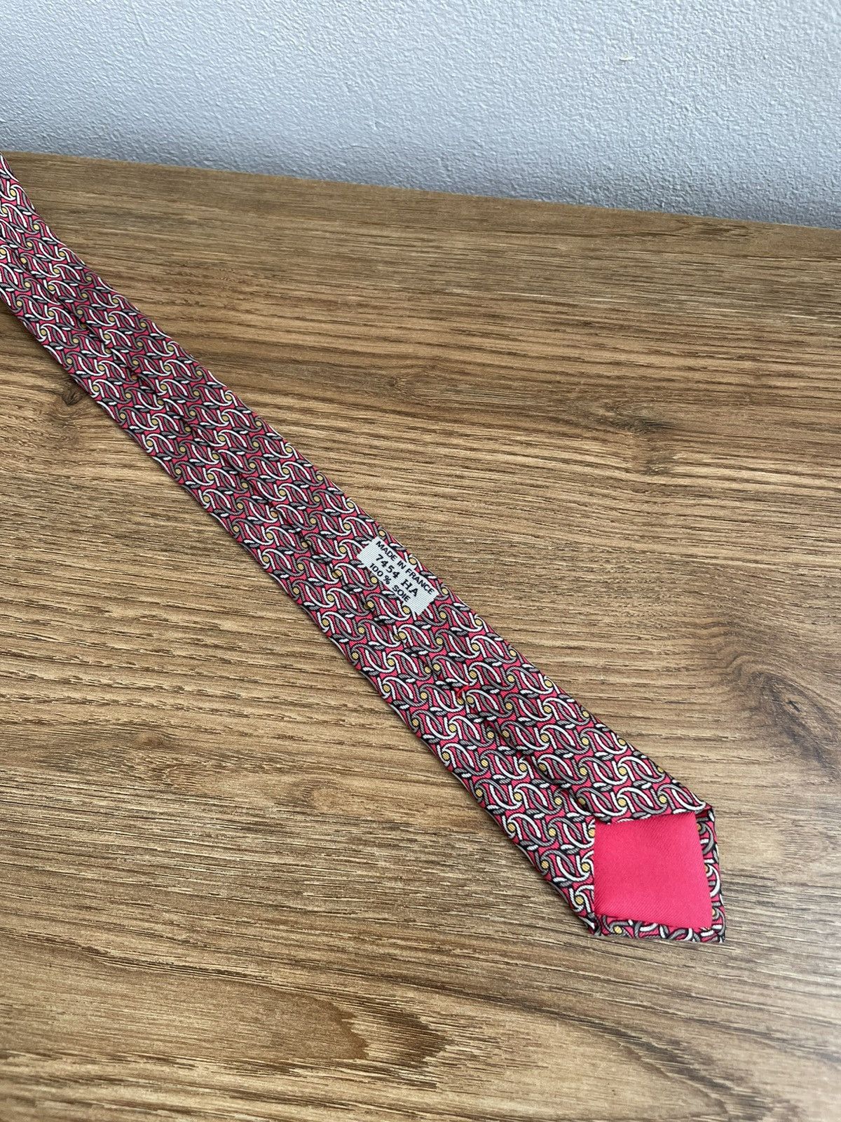 Hermes Hermes Paris Vintage 90s 100% Silk Tie Made France 7454 HA Size ONE SIZE - 11 Thumbnail