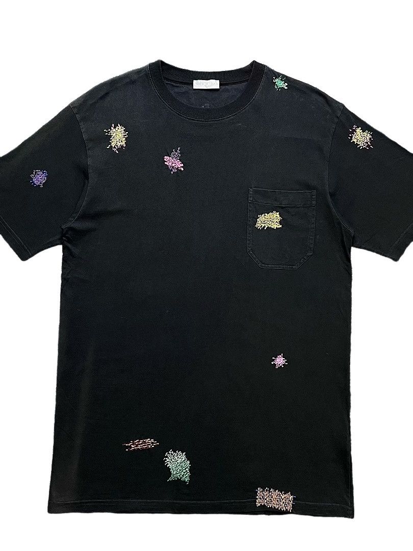 Dior × Stussy Dior x Stussy bee embroidered t-shirt tee t black